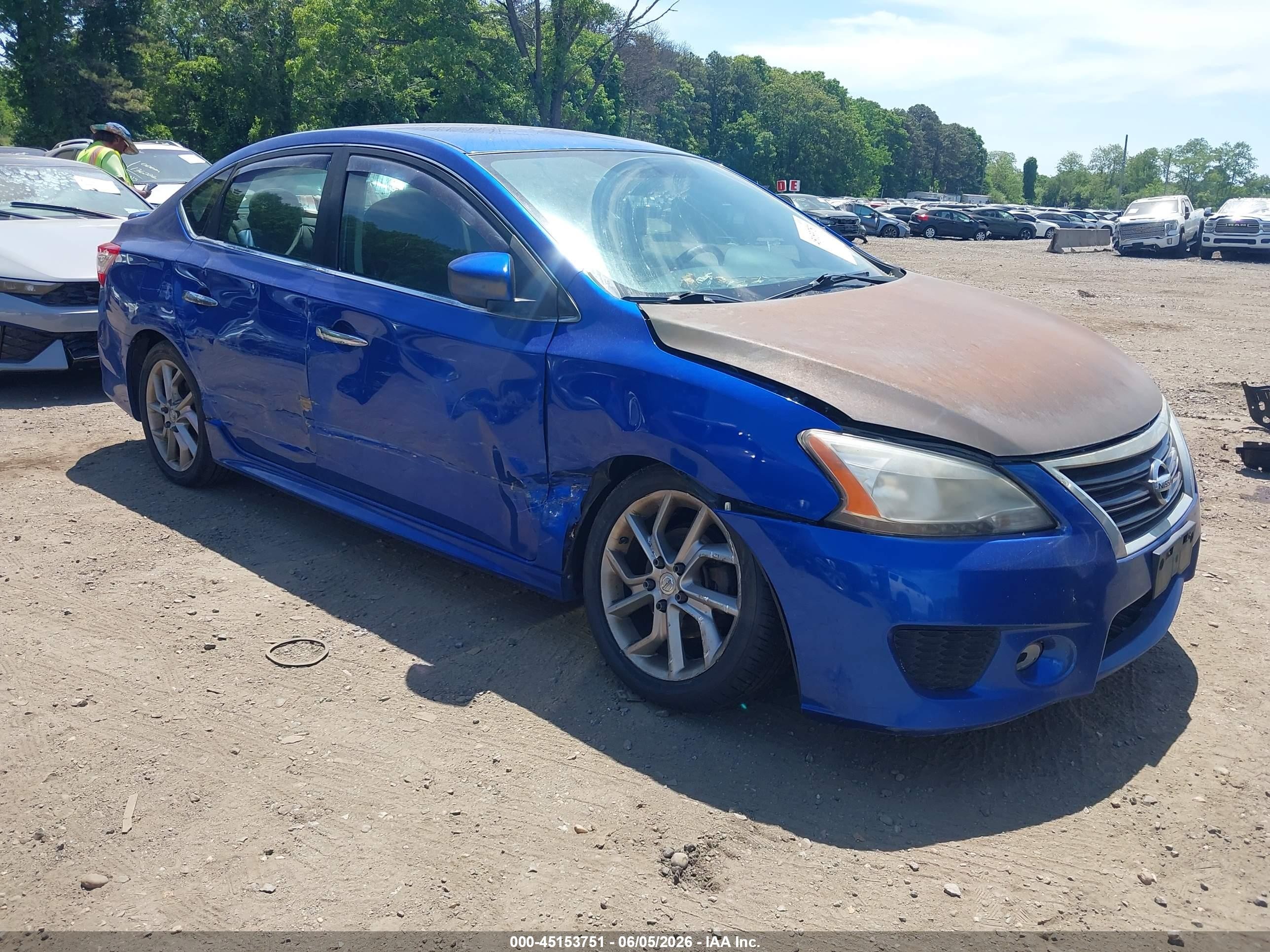 2014 Nissan Sentra Sr Blue vin: 3N1AB7AP8EY329564