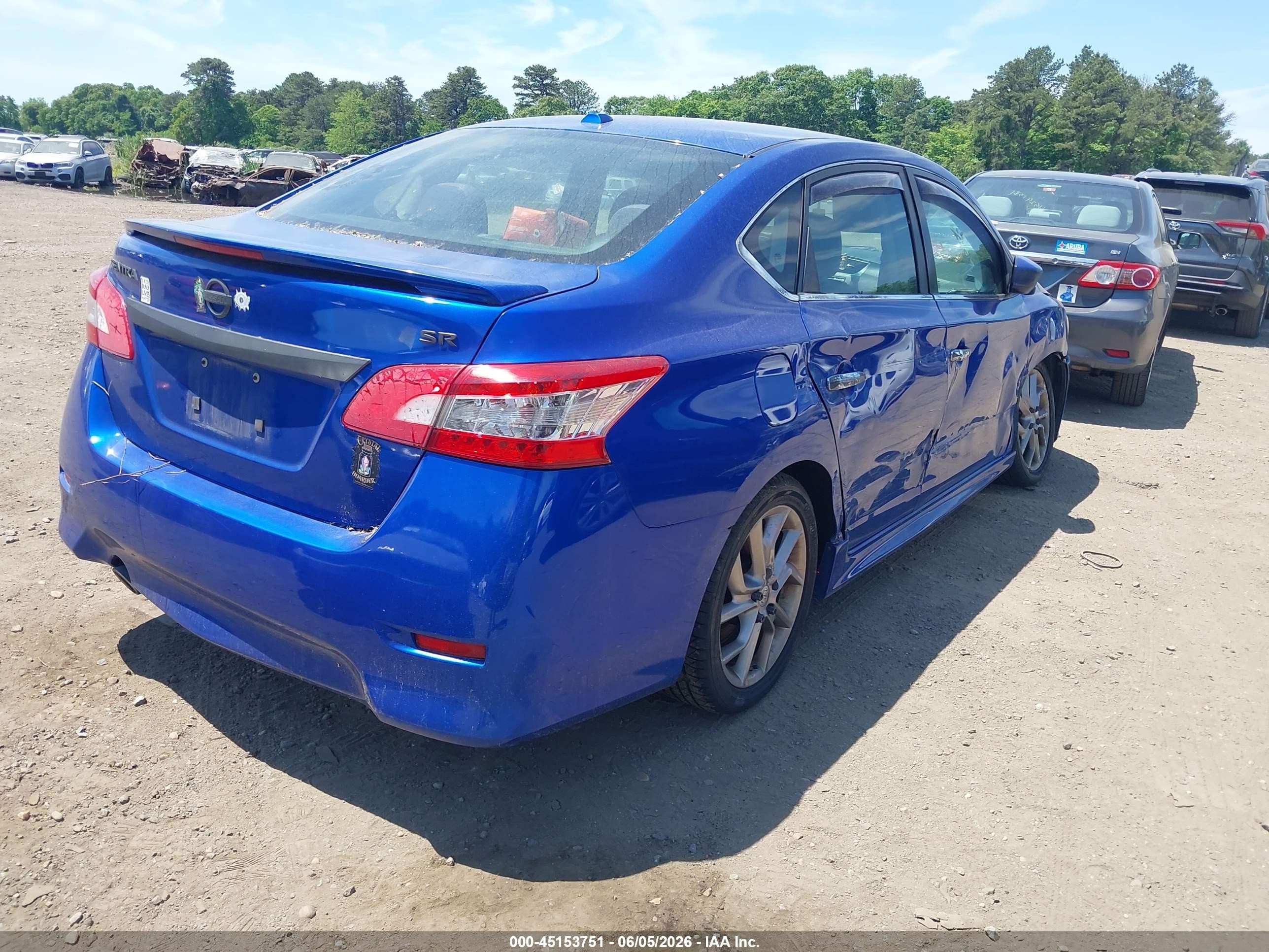 2014 Nissan Sentra Sr Blue vin: 3N1AB7AP8EY329564