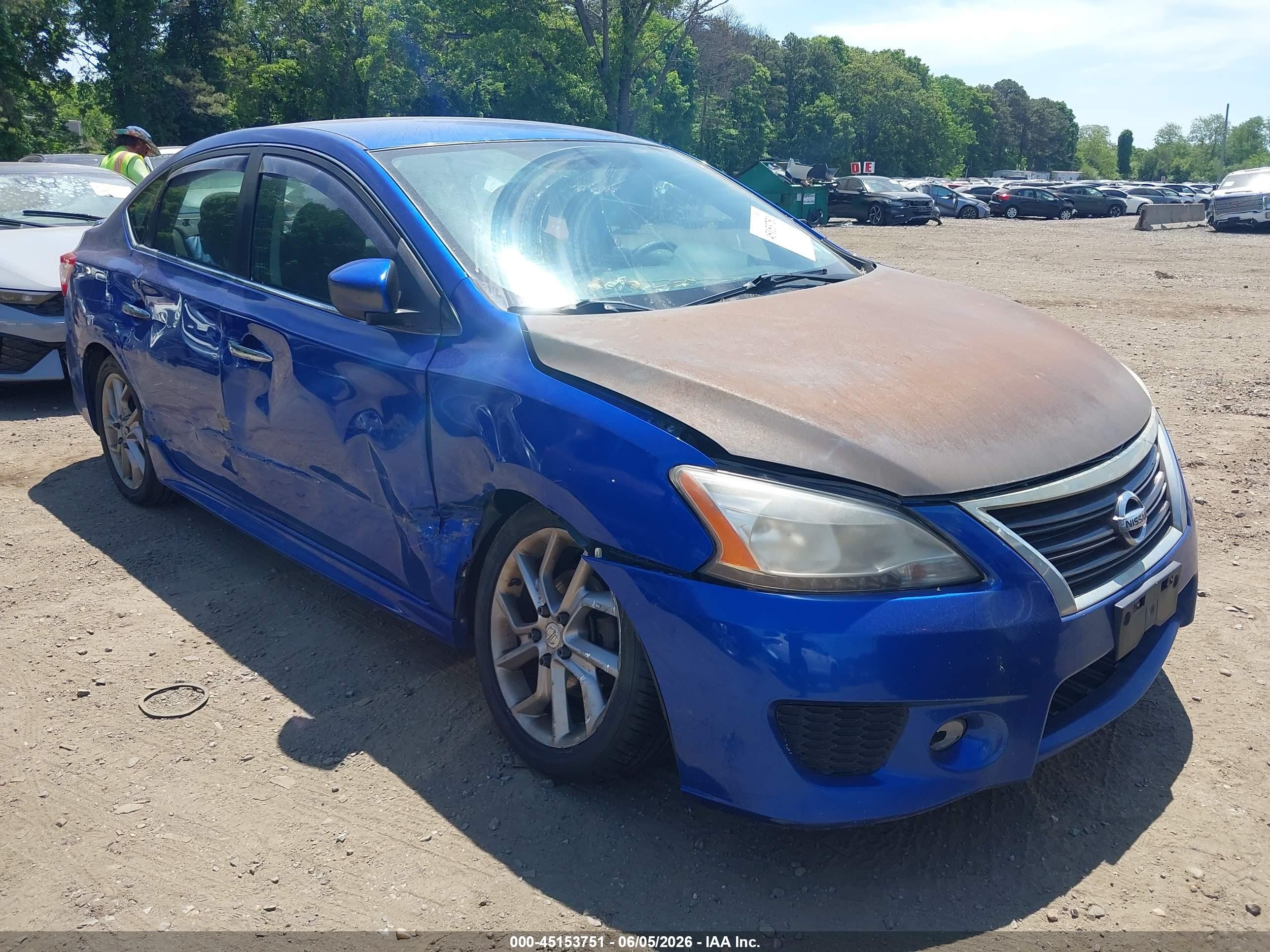 2014 Nissan Sentra Sr Blue vin: 3N1AB7AP8EY329564