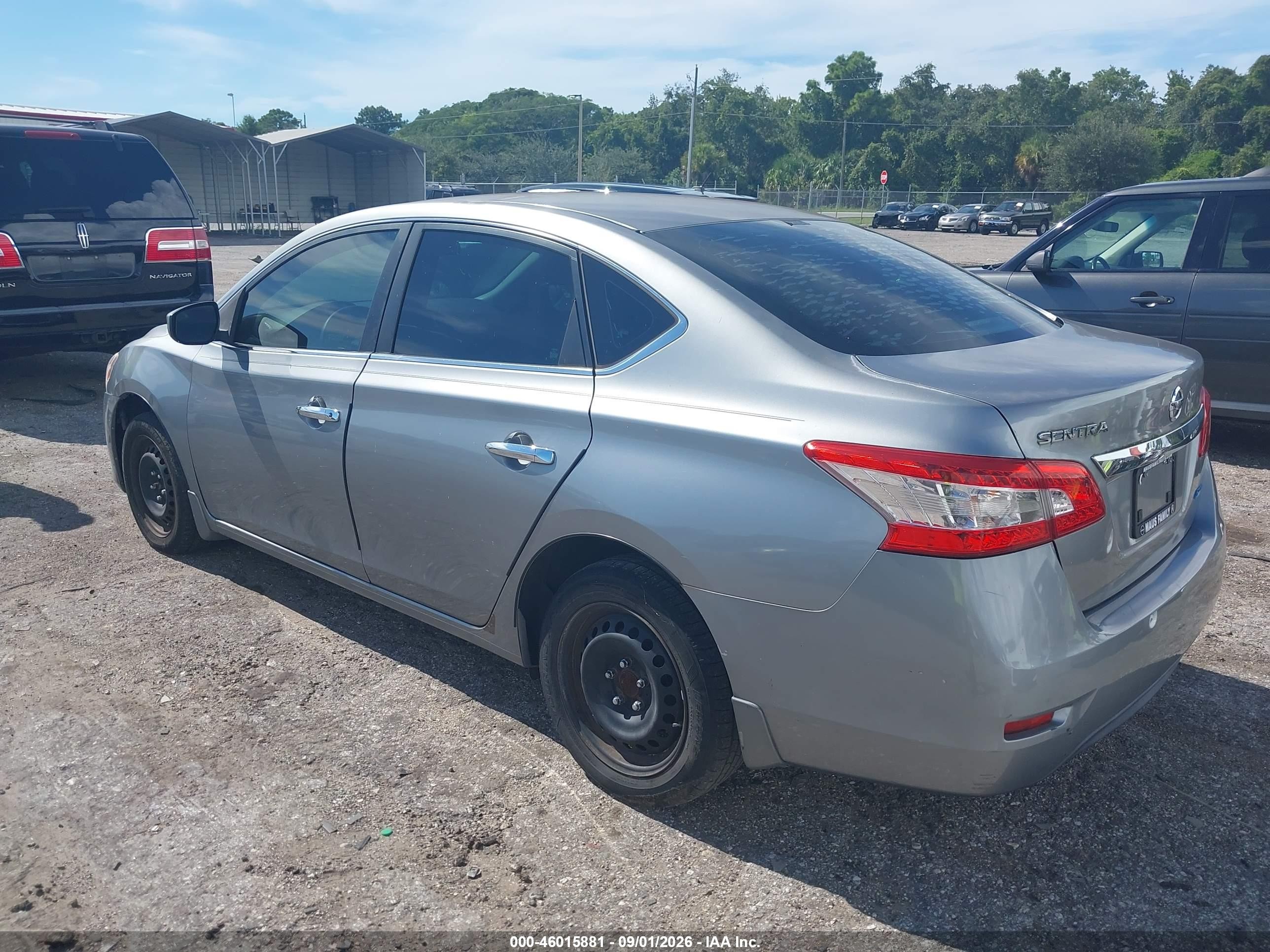 2014 Nissan Sentra Sv Silver vin: 3N1AB7AP8EY340578