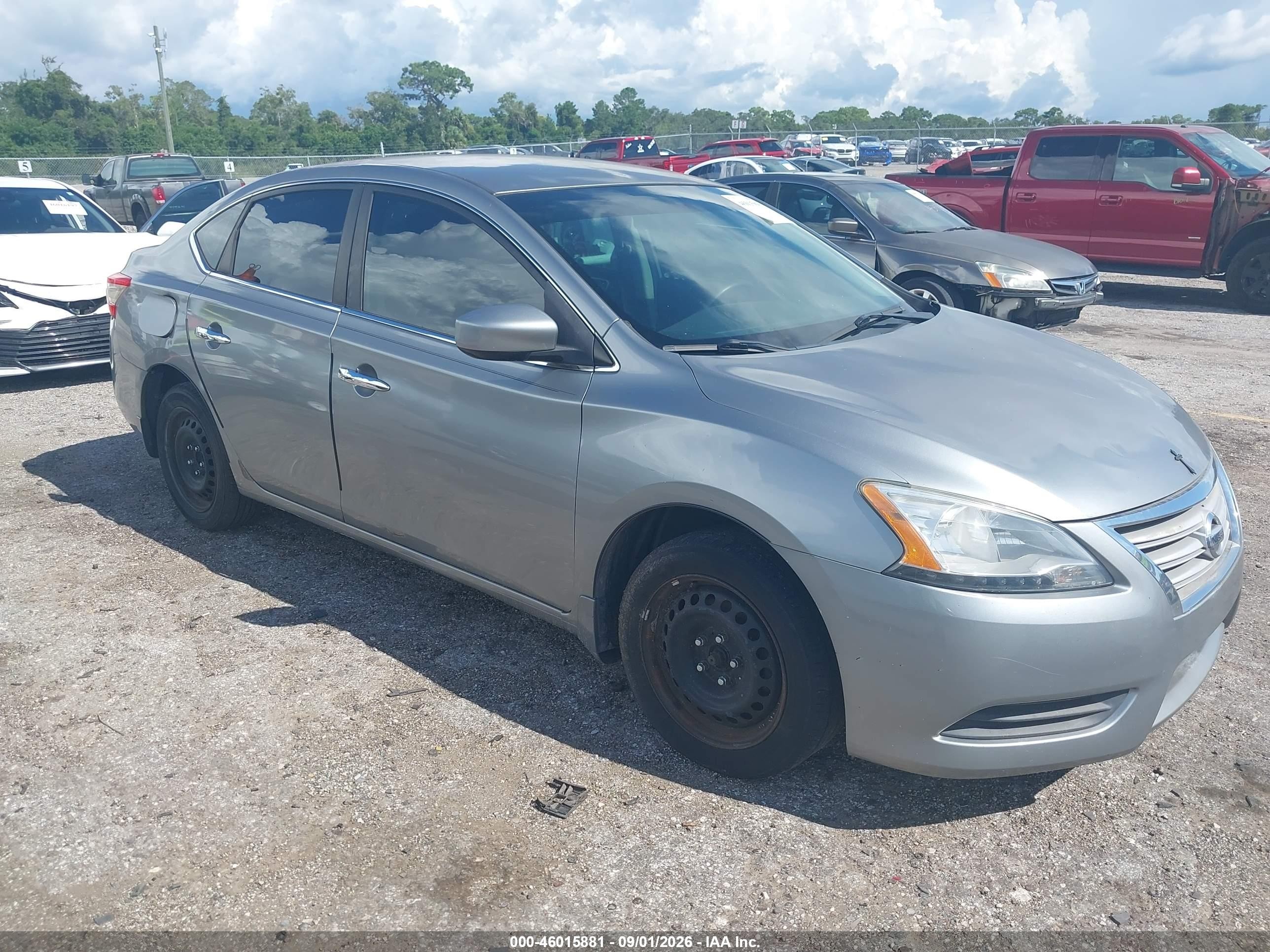 2014 Nissan Sentra Sv Silver vin: 3N1AB7AP8EY340578