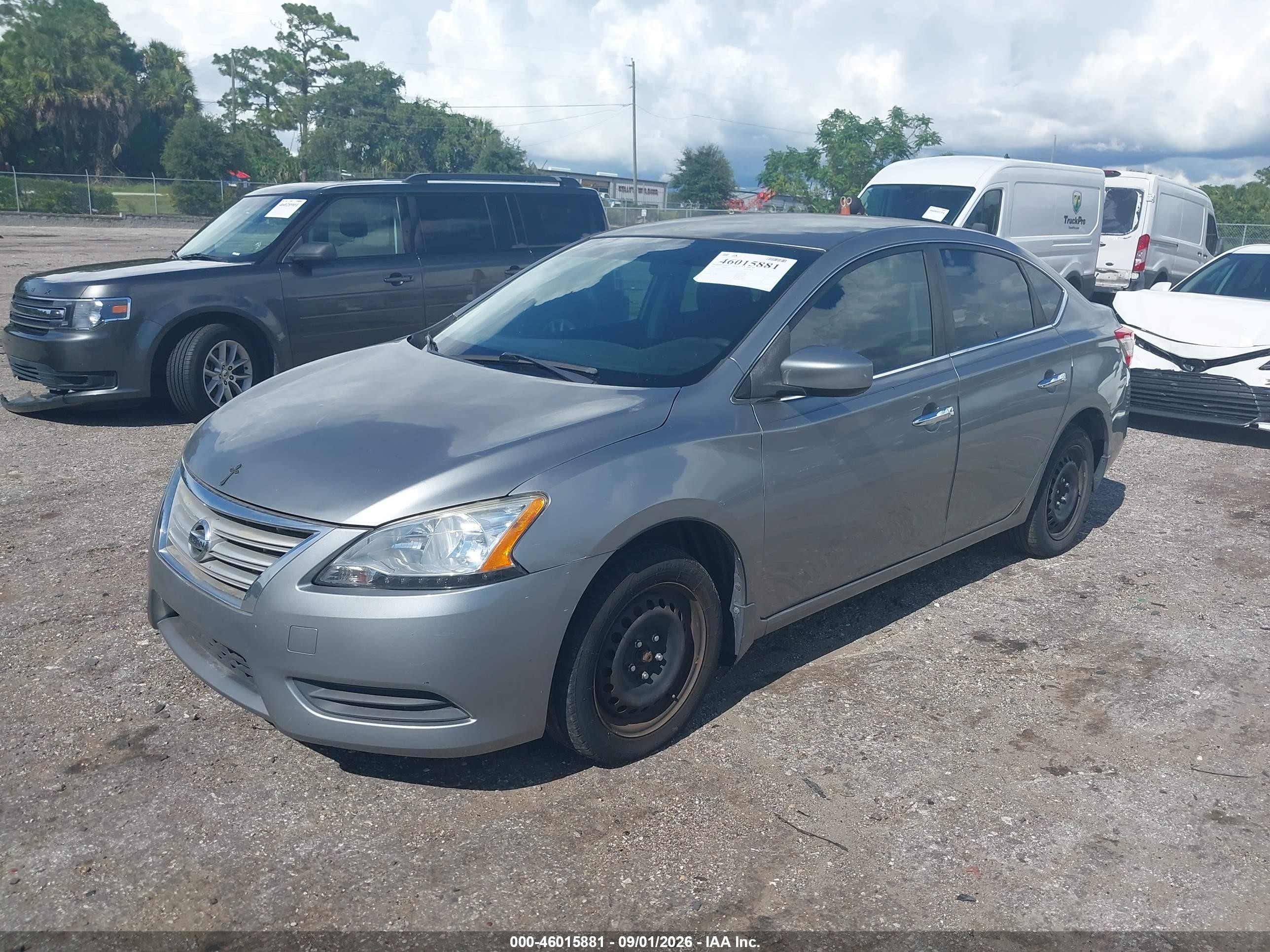 2014 Nissan Sentra Sv Silver vin: 3N1AB7AP8EY340578