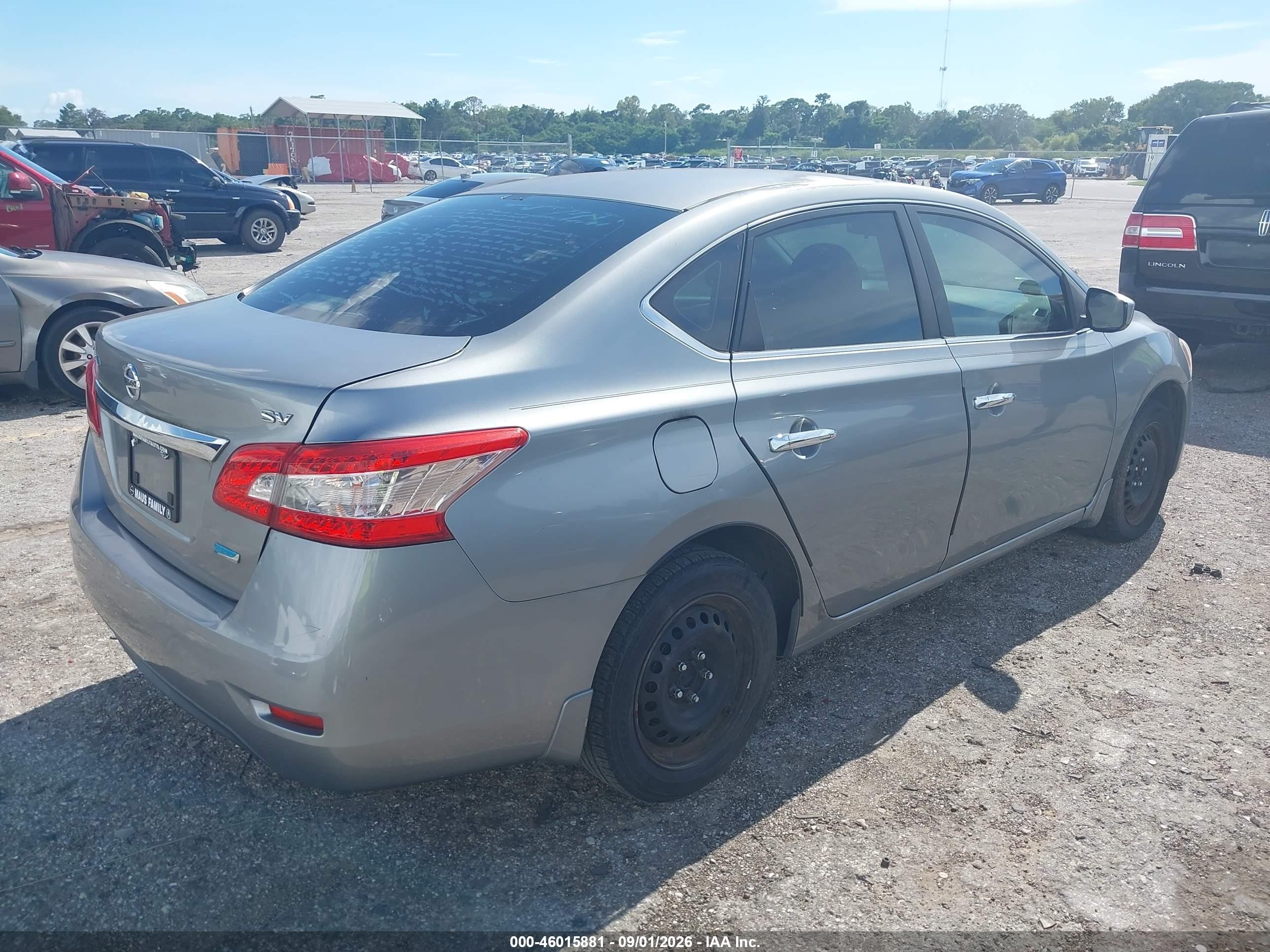 2014 Nissan Sentra Sv Silver vin: 3N1AB7AP8EY340578