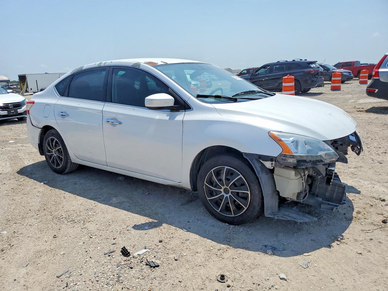 2014 Nissan Sentra S White vin: 3N1AB7AP8EY341536