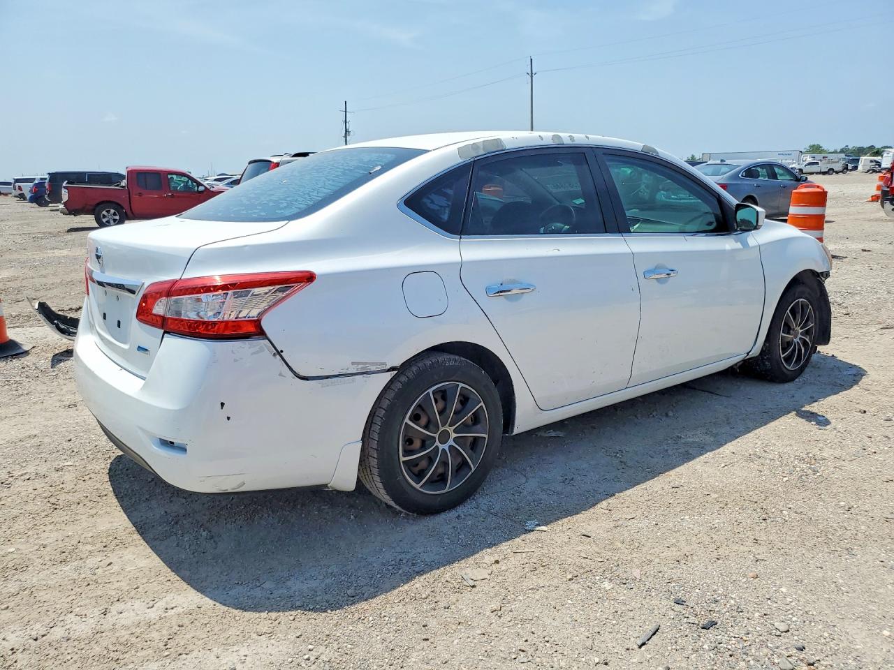 2014 Nissan Sentra S White vin: 3N1AB7AP8EY341536