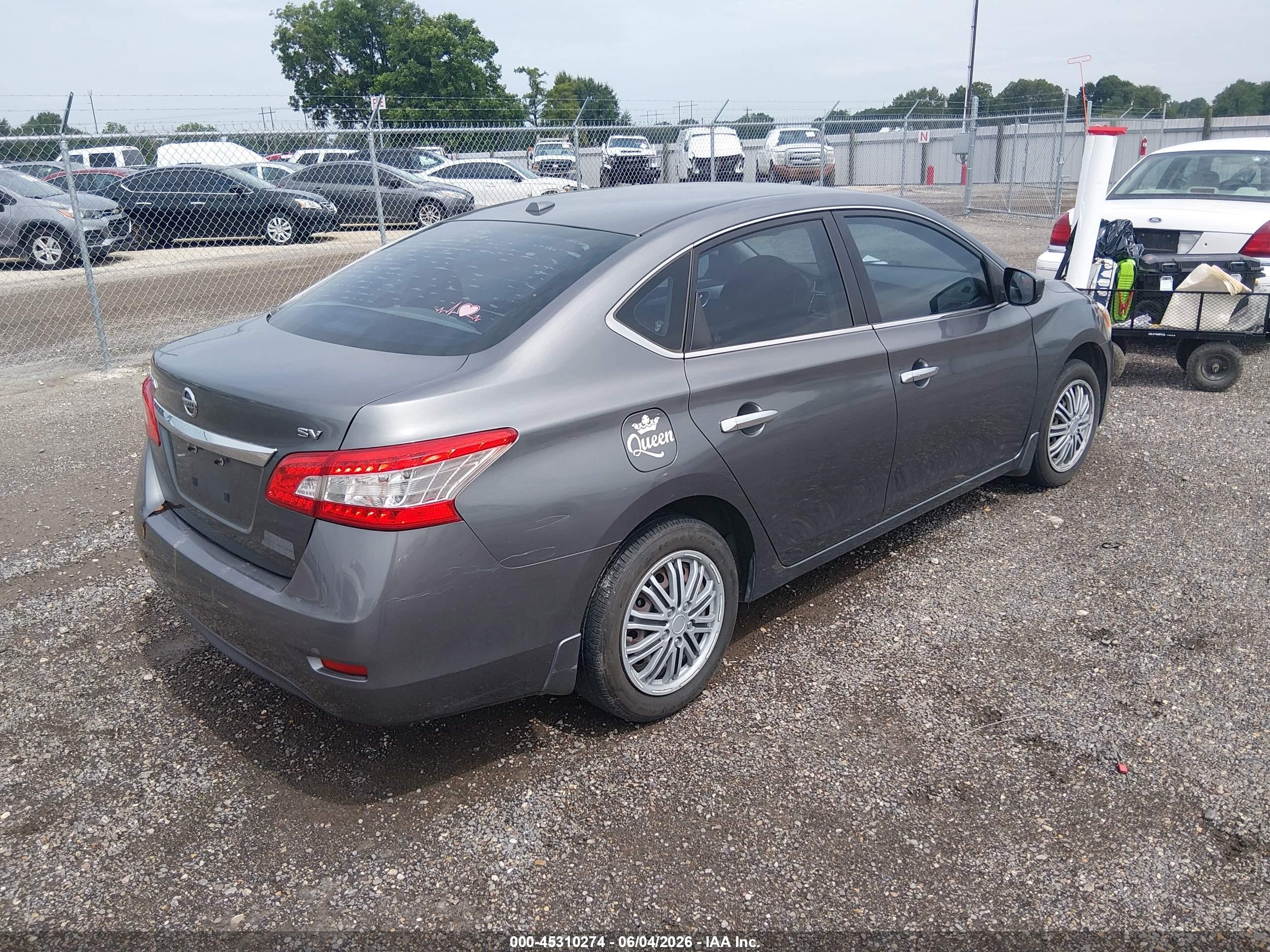2015 Nissan Sentra Sv Gray vin: 3N1AB7AP8FL639549