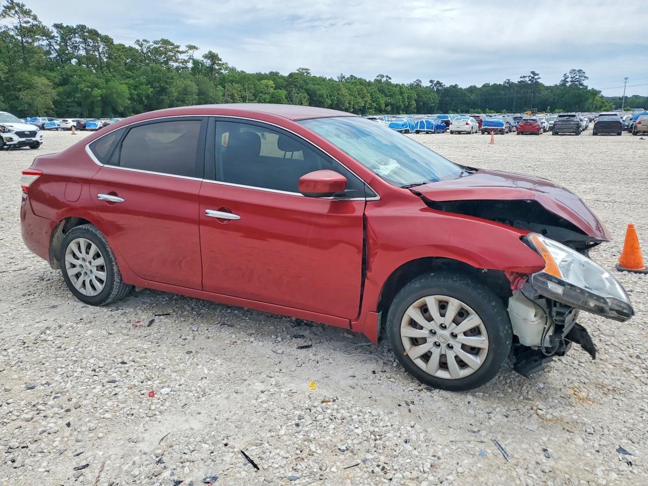 2015 Nissan Sentra Sv Red vin: 3N1AB7AP8FL642984
