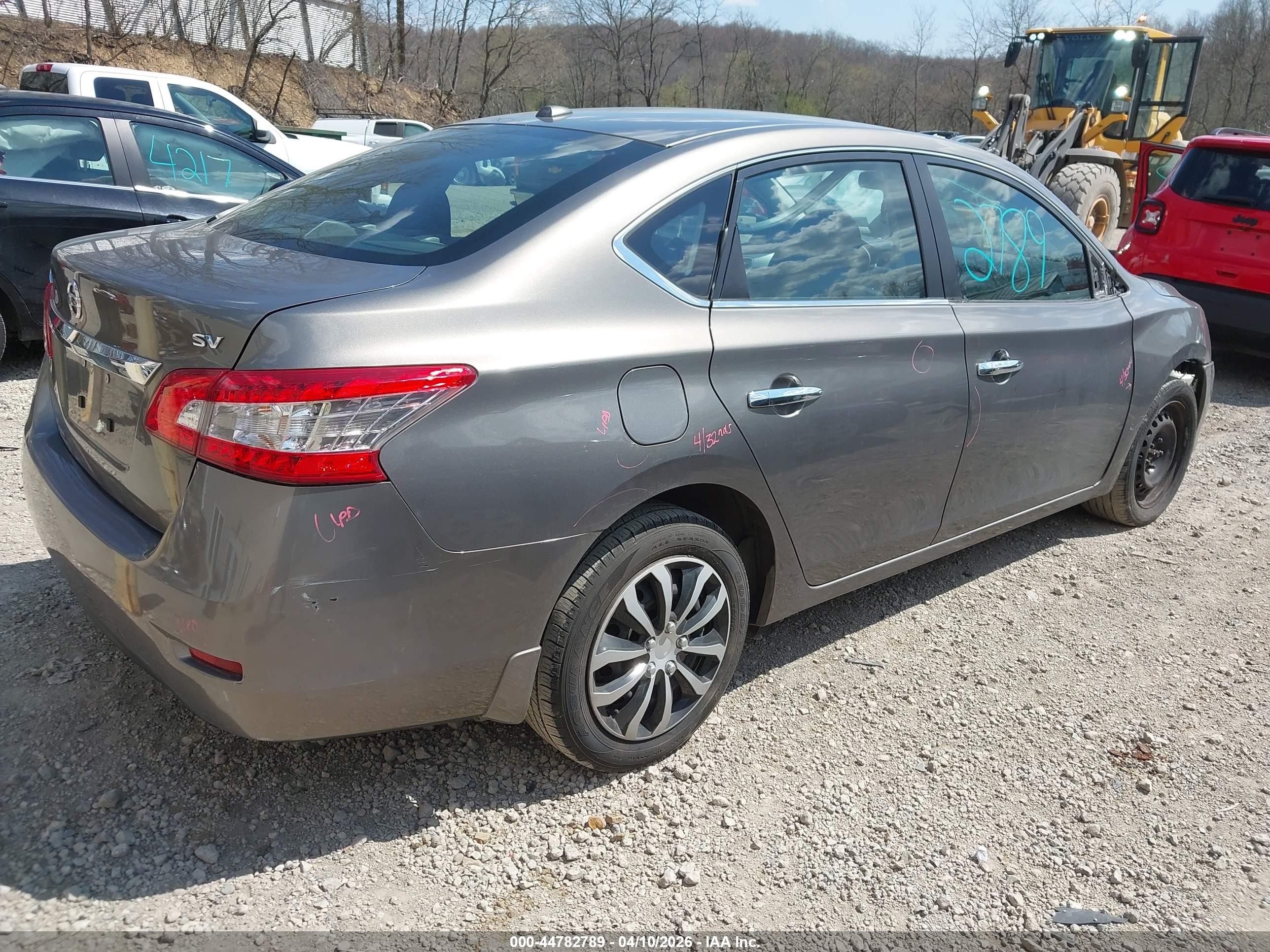 2015 Nissan Sentra Sv Gray vin: 3N1AB7AP8FL649756
