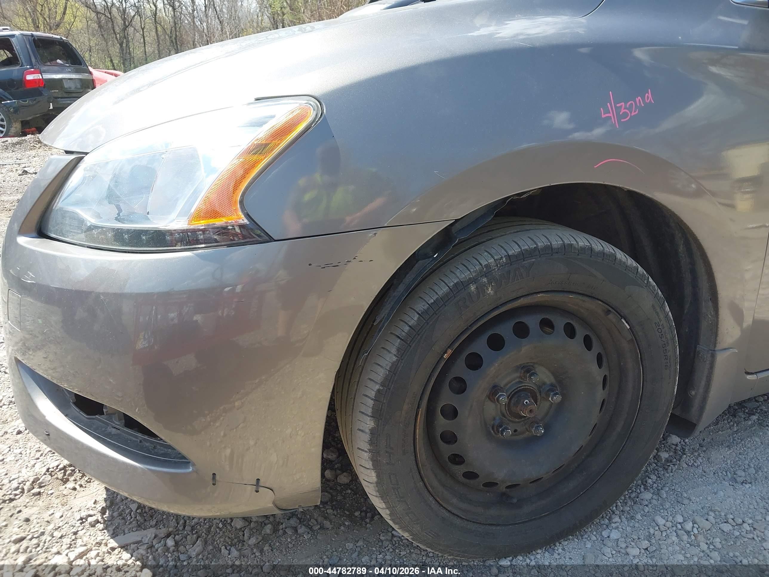 2015 Nissan Sentra Sv Gray vin: 3N1AB7AP8FL649756
