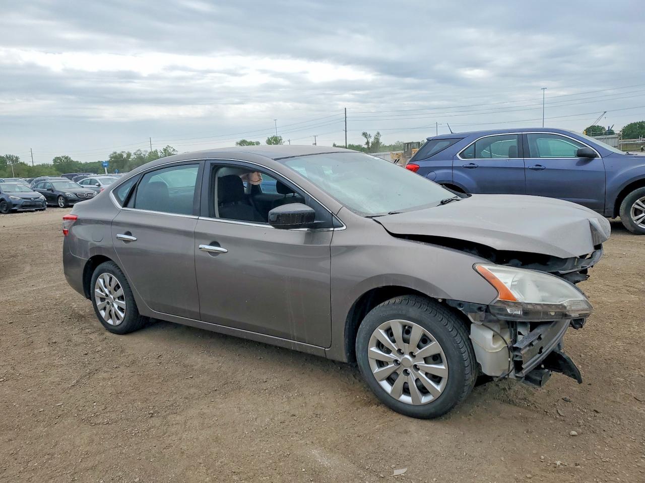 2015 Nissan Sentra Sv Серый vin: 3N1AB7AP8FL650793