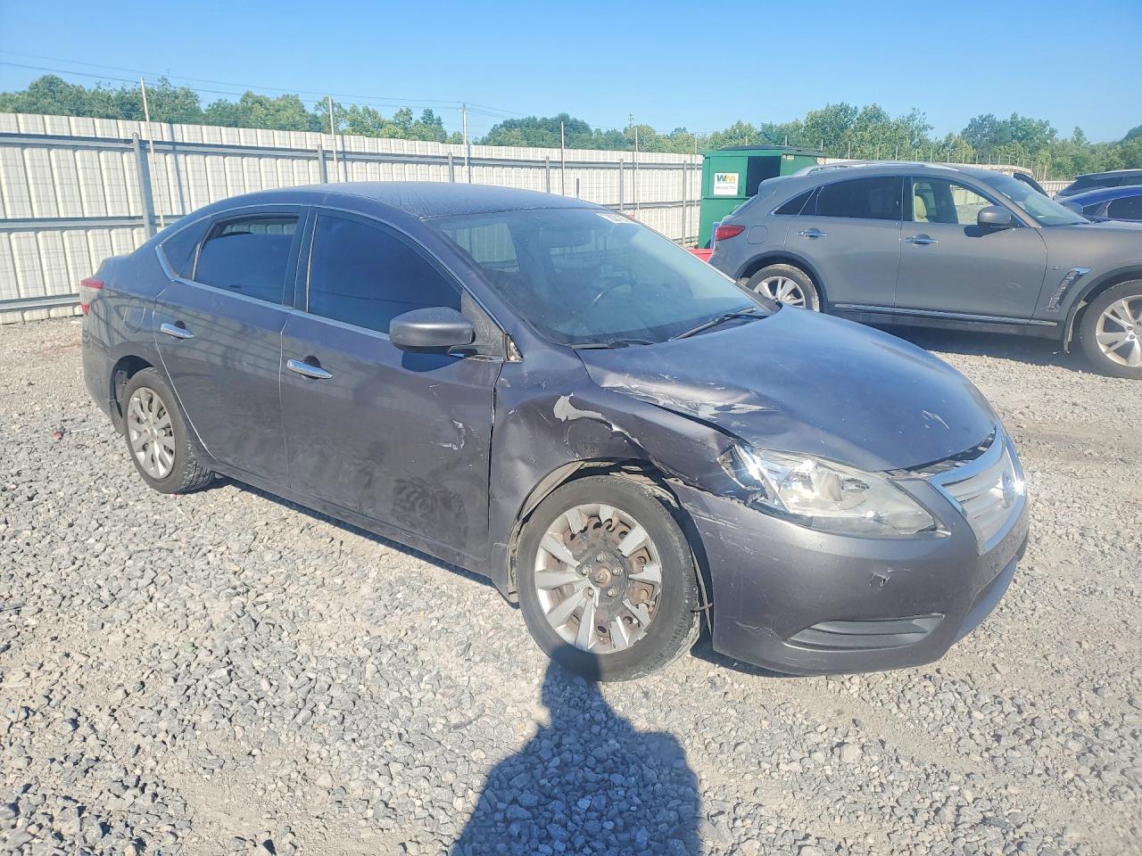 2015 Nissan Sentra Sv Gray vin: 3N1AB7AP8FL671448