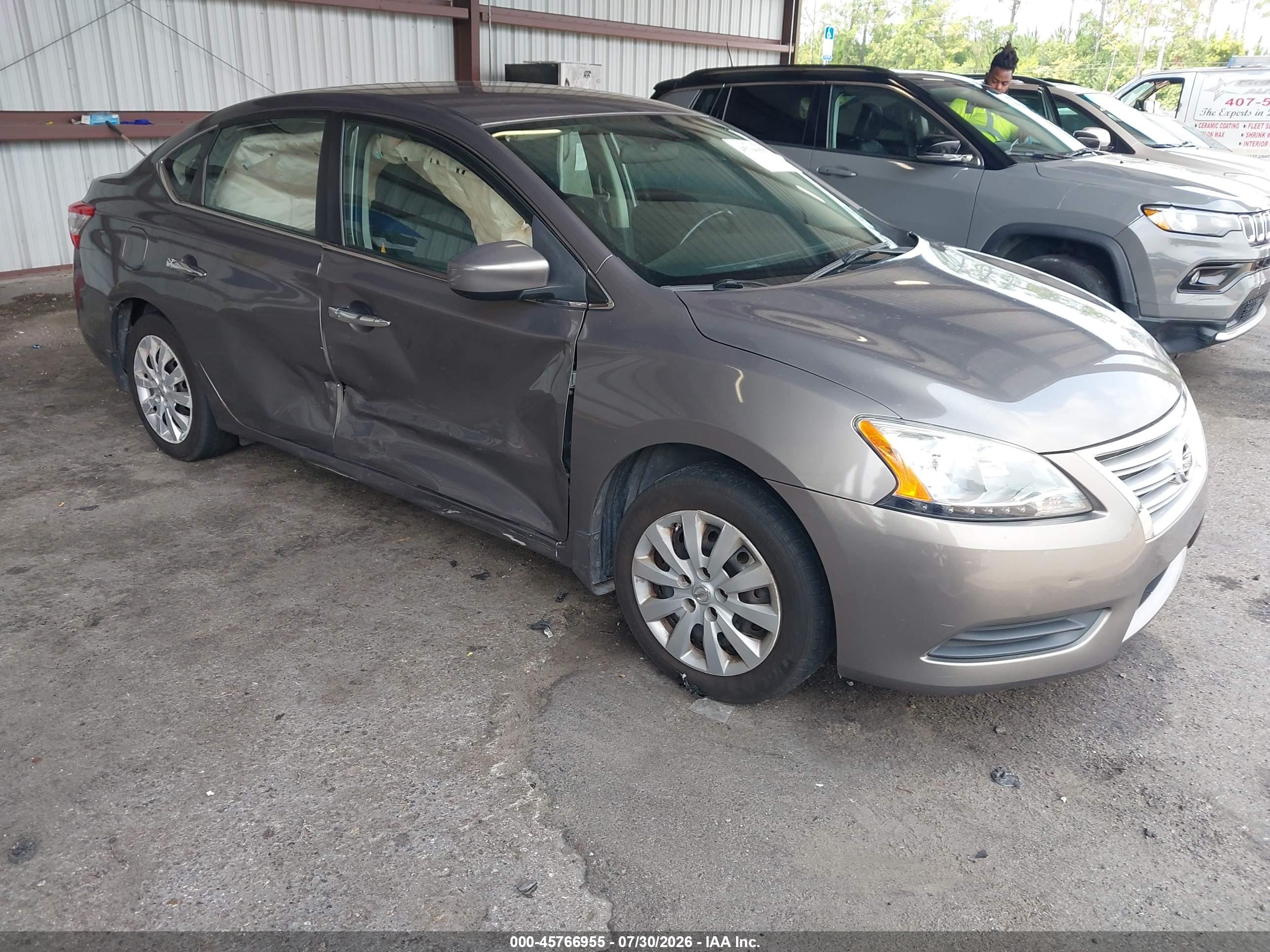 2015 Nissan Sentra Sv Gray vin: 3N1AB7AP8FL671689