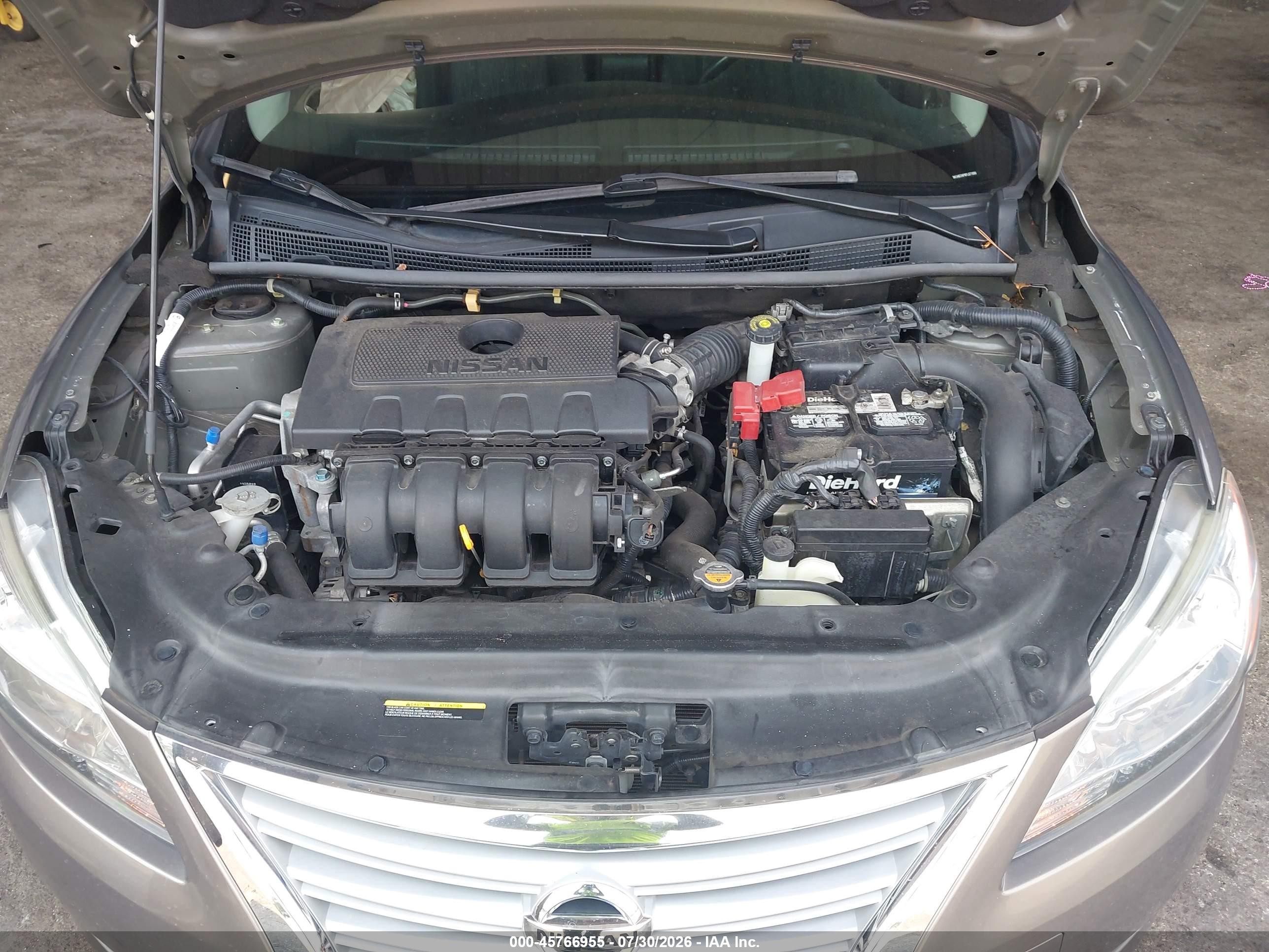 2015 Nissan Sentra Sv Gray vin: 3N1AB7AP8FL671689