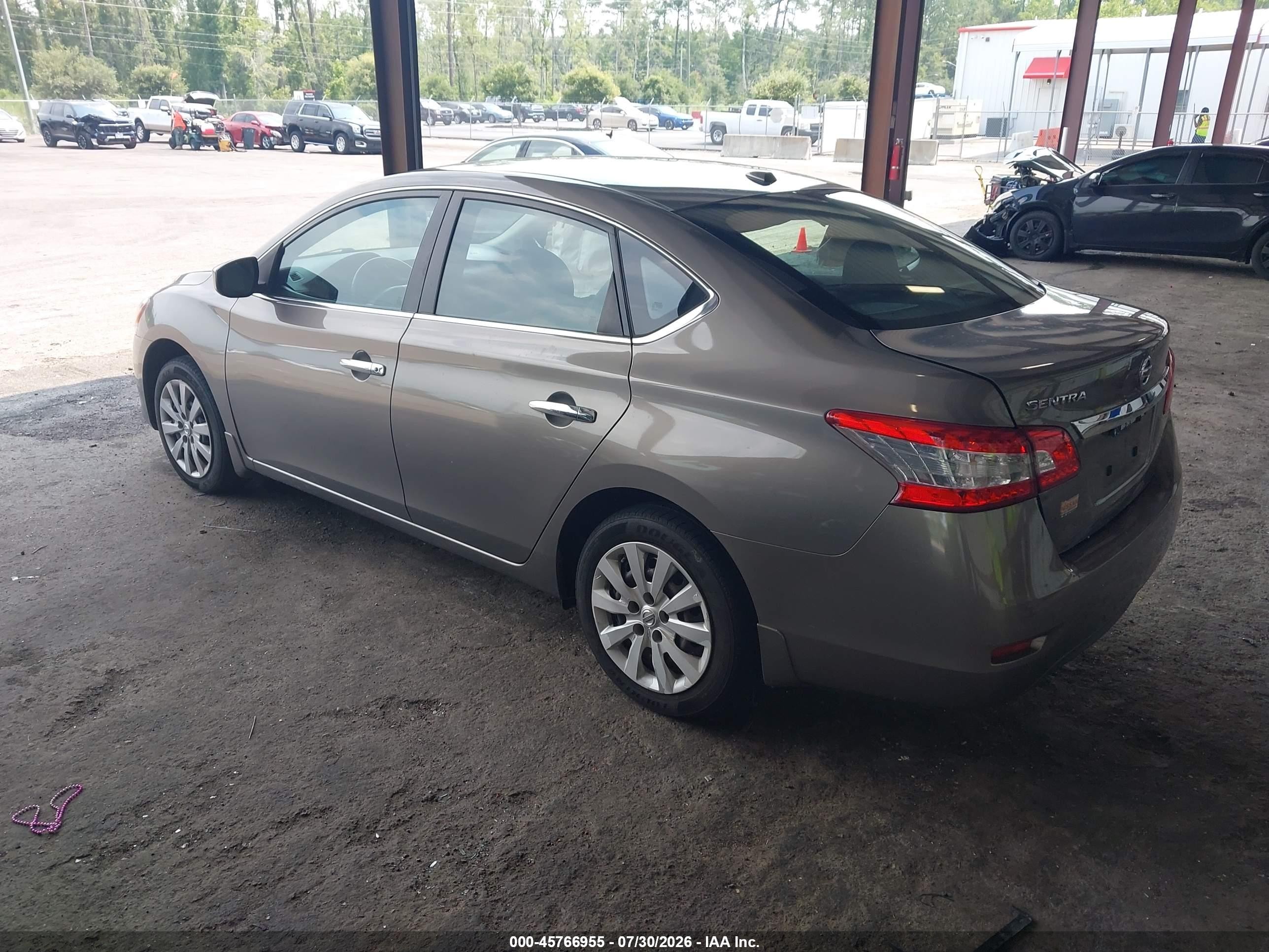 2015 Nissan Sentra Sv Gray vin: 3N1AB7AP8FL671689