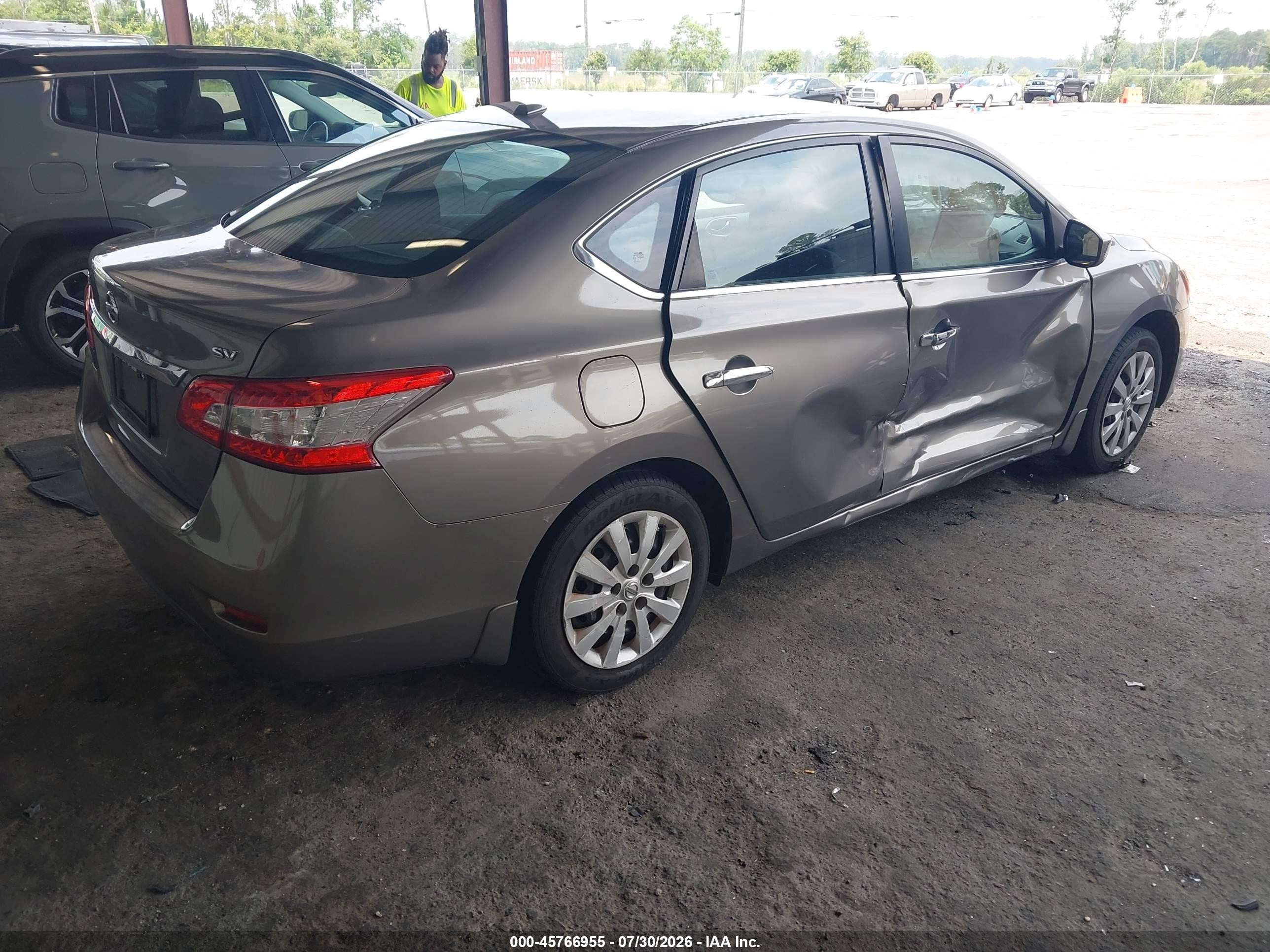 2015 Nissan Sentra Sv Gray vin: 3N1AB7AP8FL671689