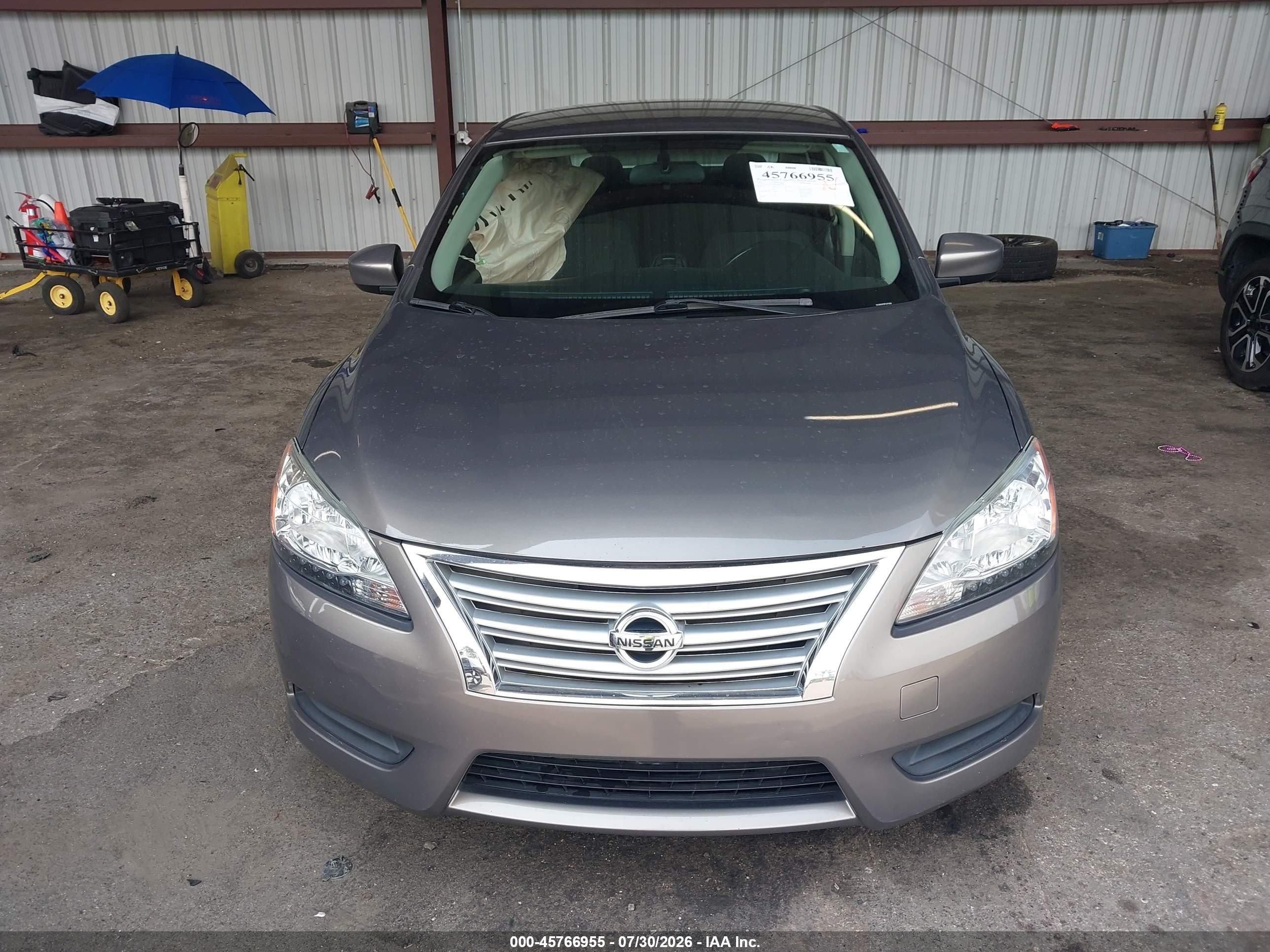 2015 Nissan Sentra Sv Gray vin: 3N1AB7AP8FL671689