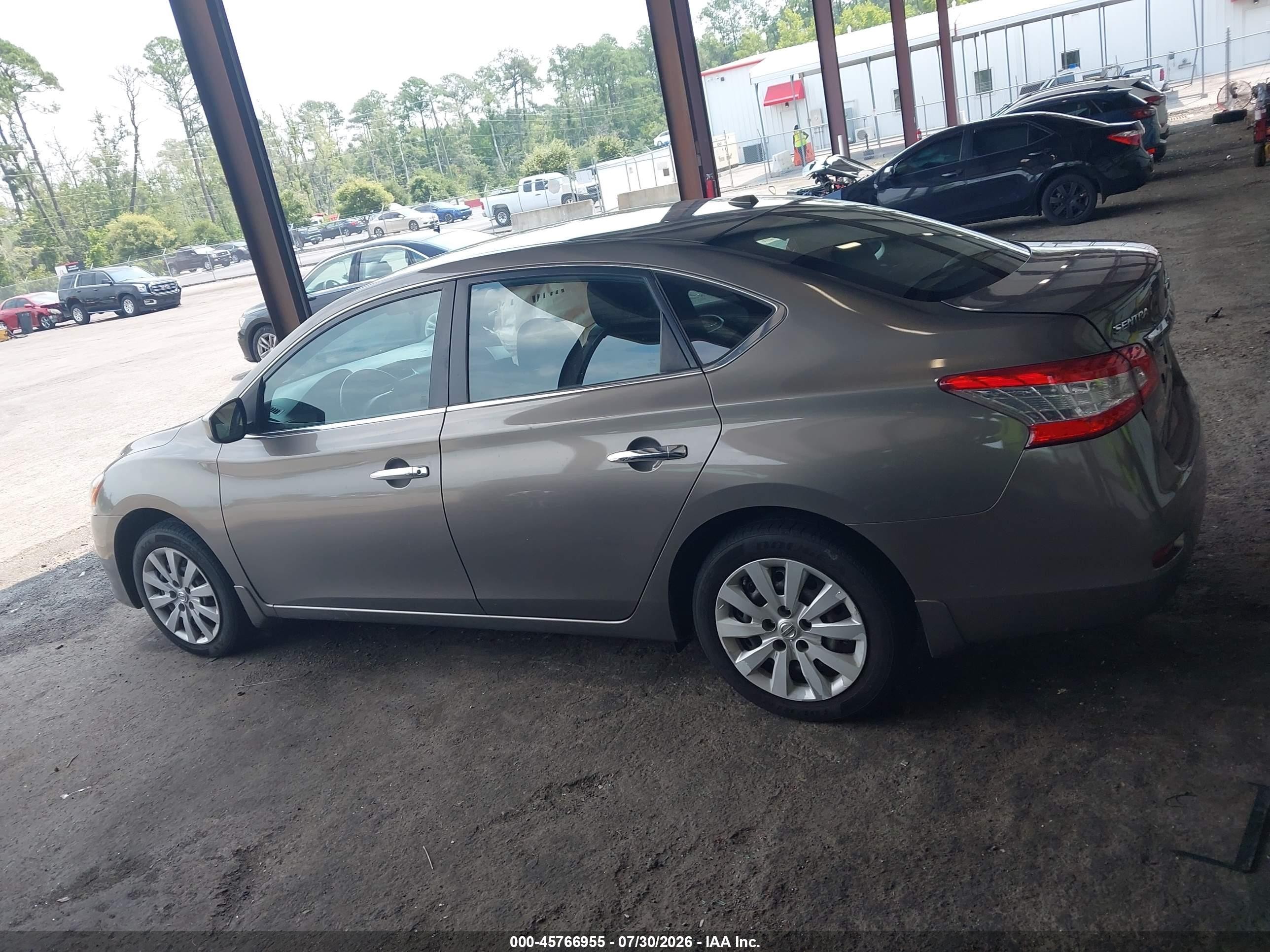 2015 Nissan Sentra Sv Gray vin: 3N1AB7AP8FL671689