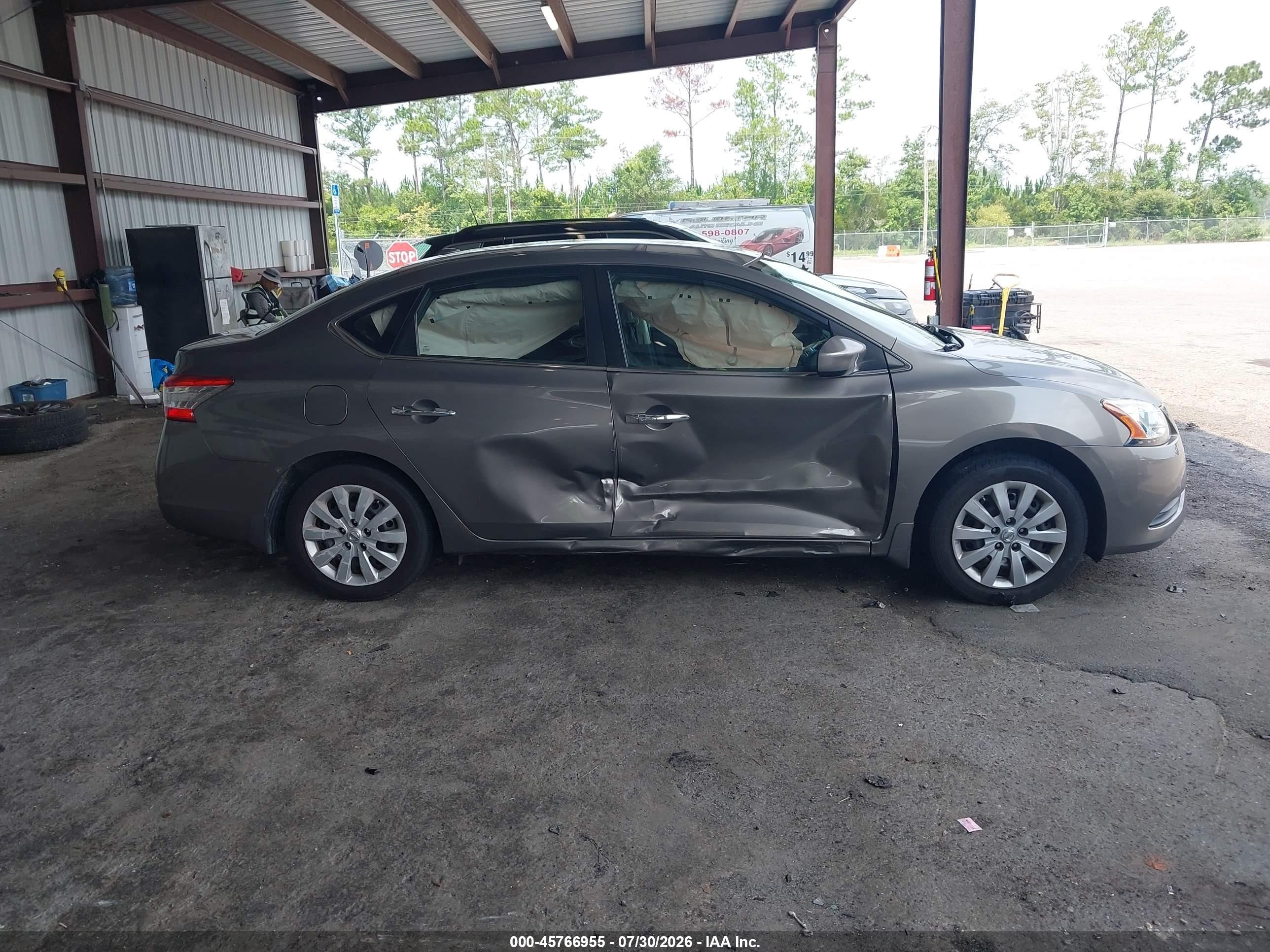 2015 Nissan Sentra Sv Gray vin: 3N1AB7AP8FL671689