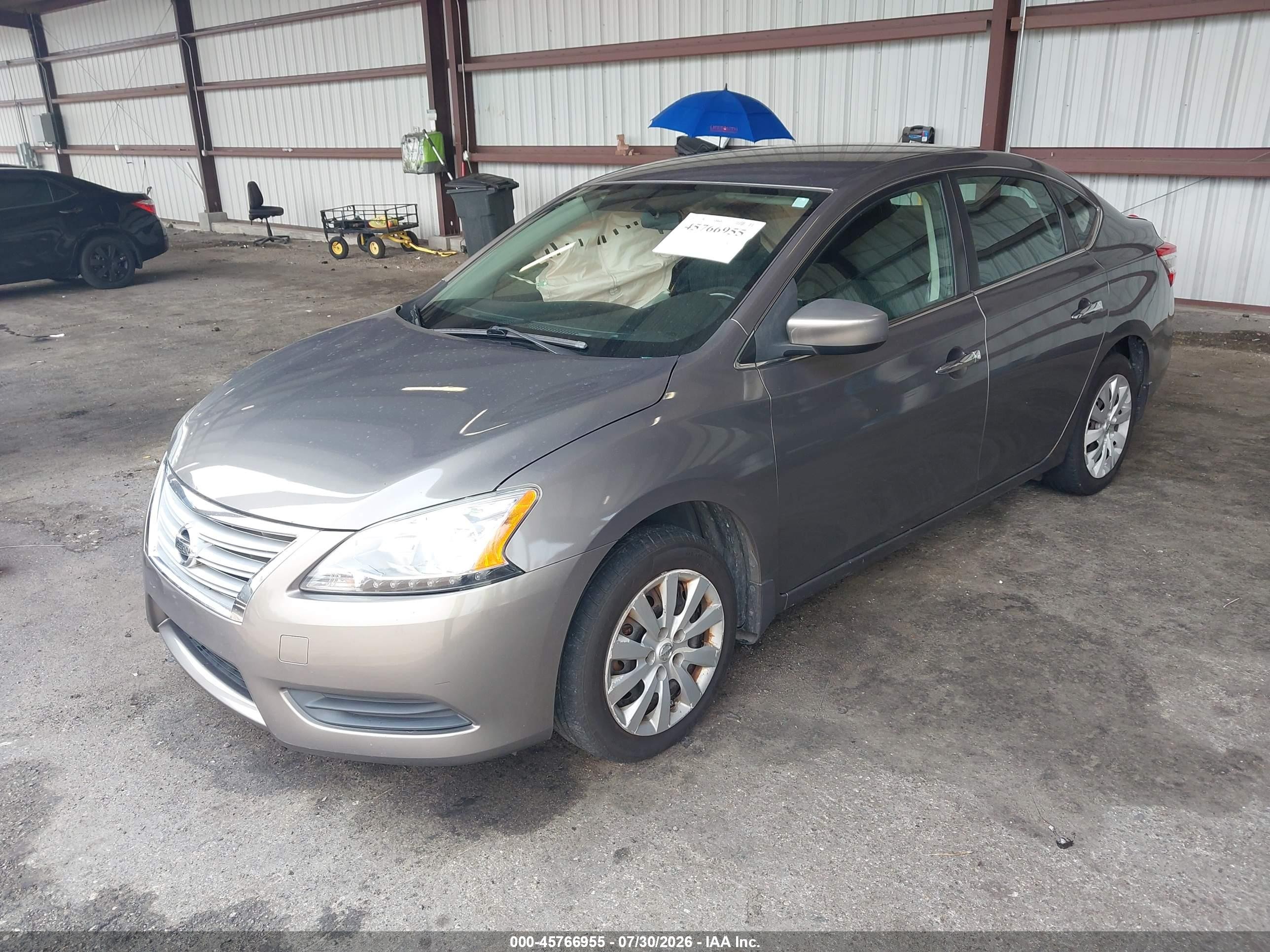 2015 Nissan Sentra Sv Gray vin: 3N1AB7AP8FL671689