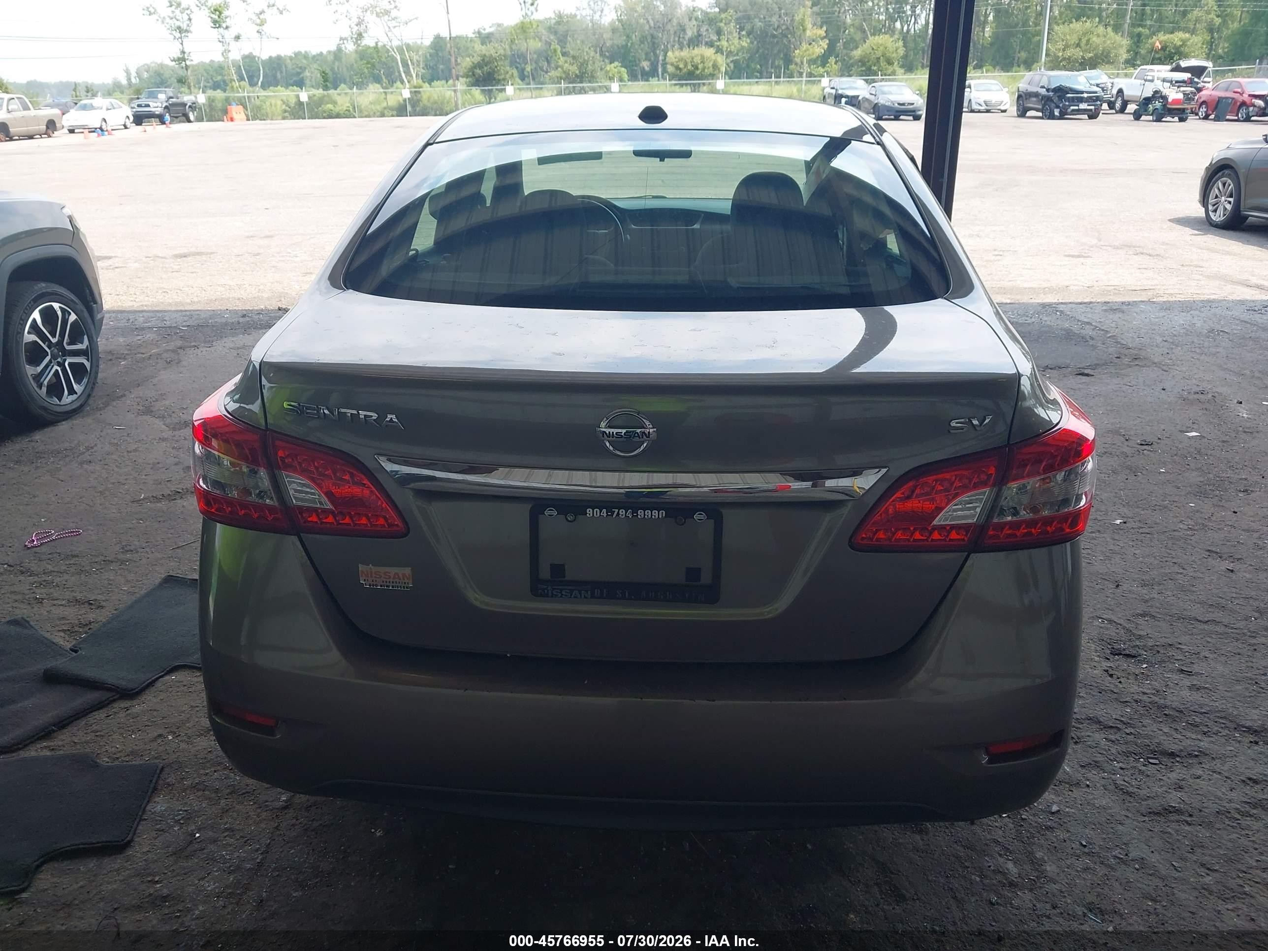 2015 Nissan Sentra Sv Gray vin: 3N1AB7AP8FL671689