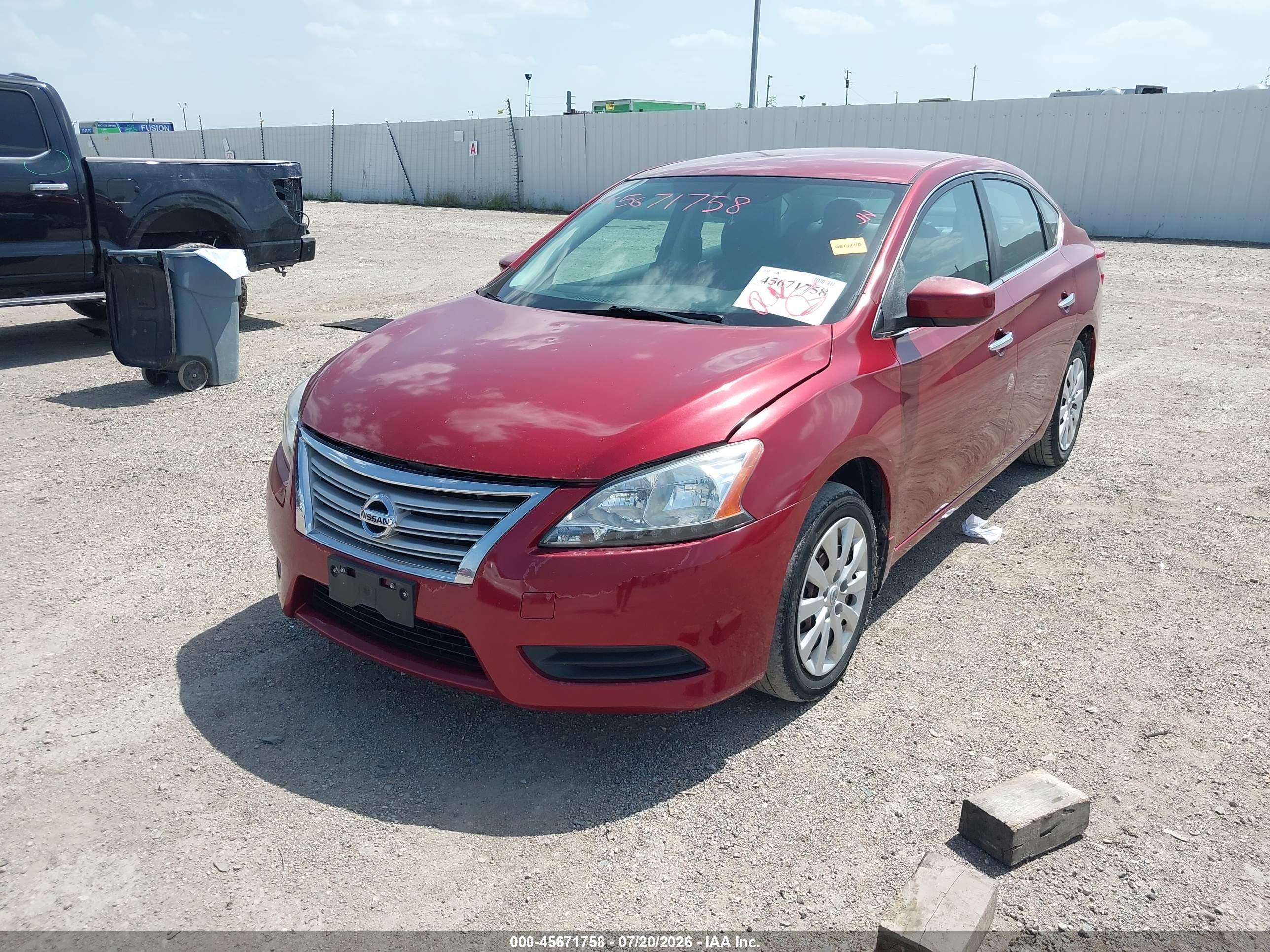 2015 Nissan Sentra Sv Red vin: 3N1AB7AP8FL678139