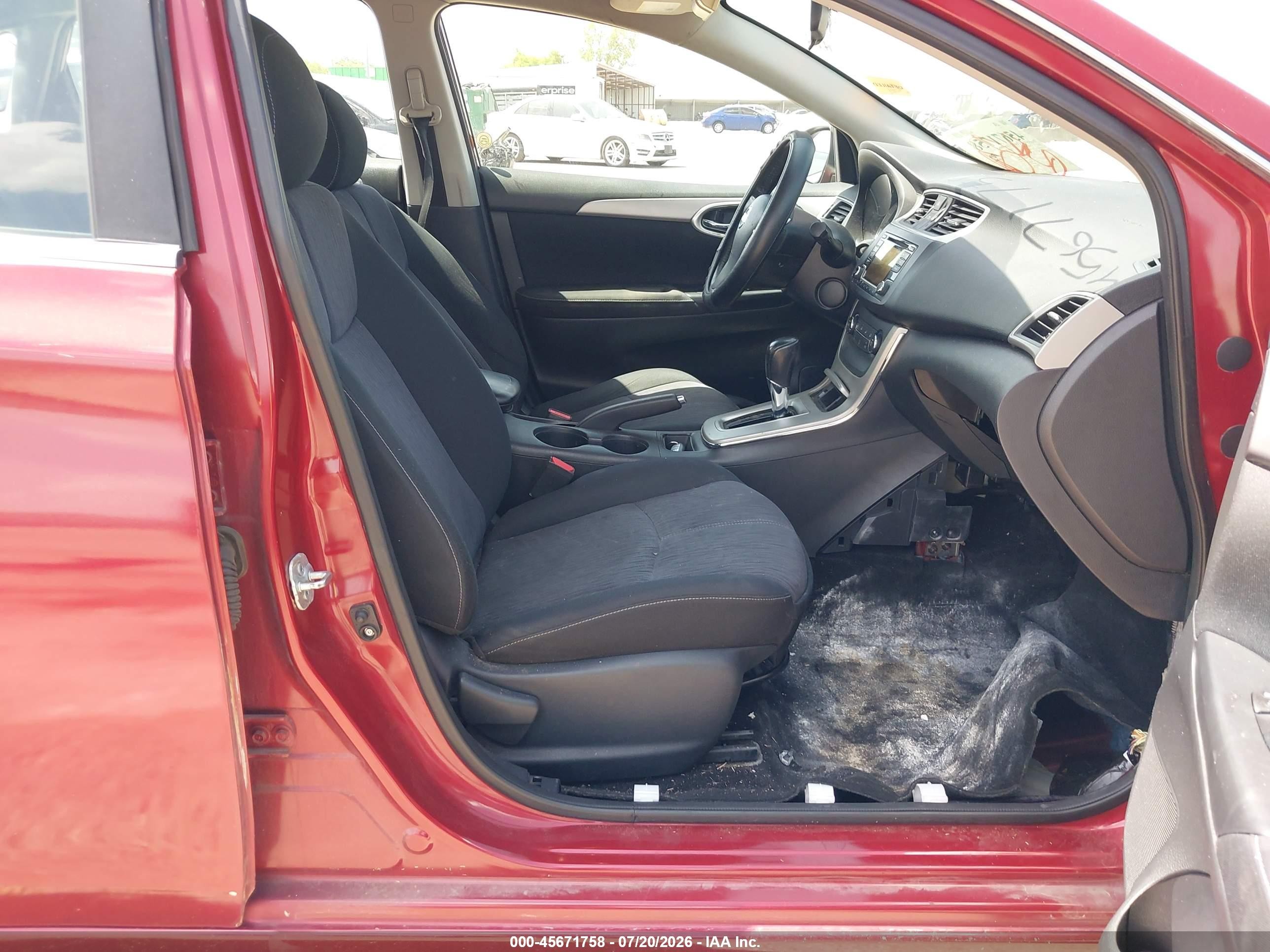 2015 Nissan Sentra Sv Red vin: 3N1AB7AP8FL678139