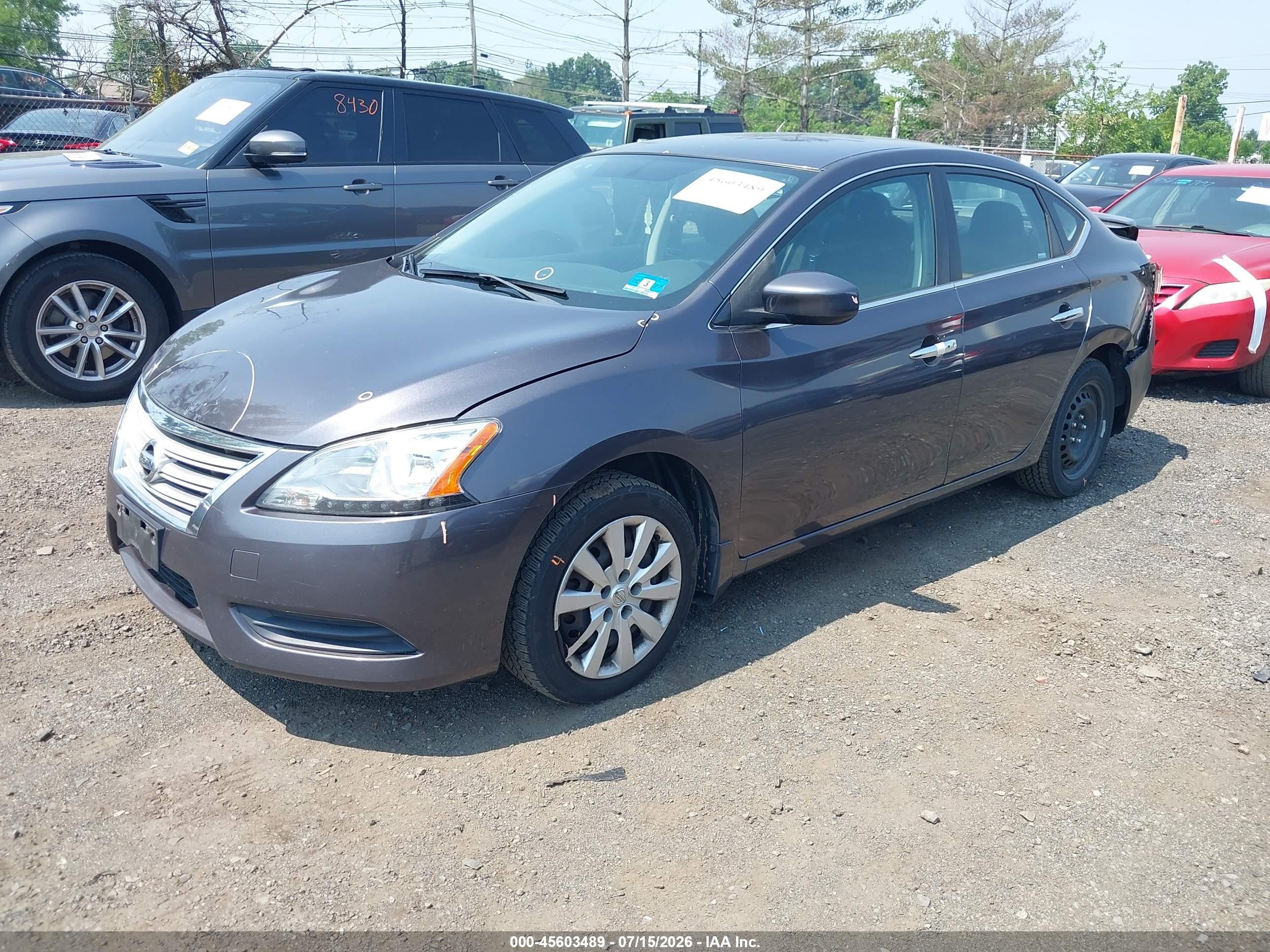 2015 Nissan Sentra Sv Gray vin: 3N1AB7AP8FL683325