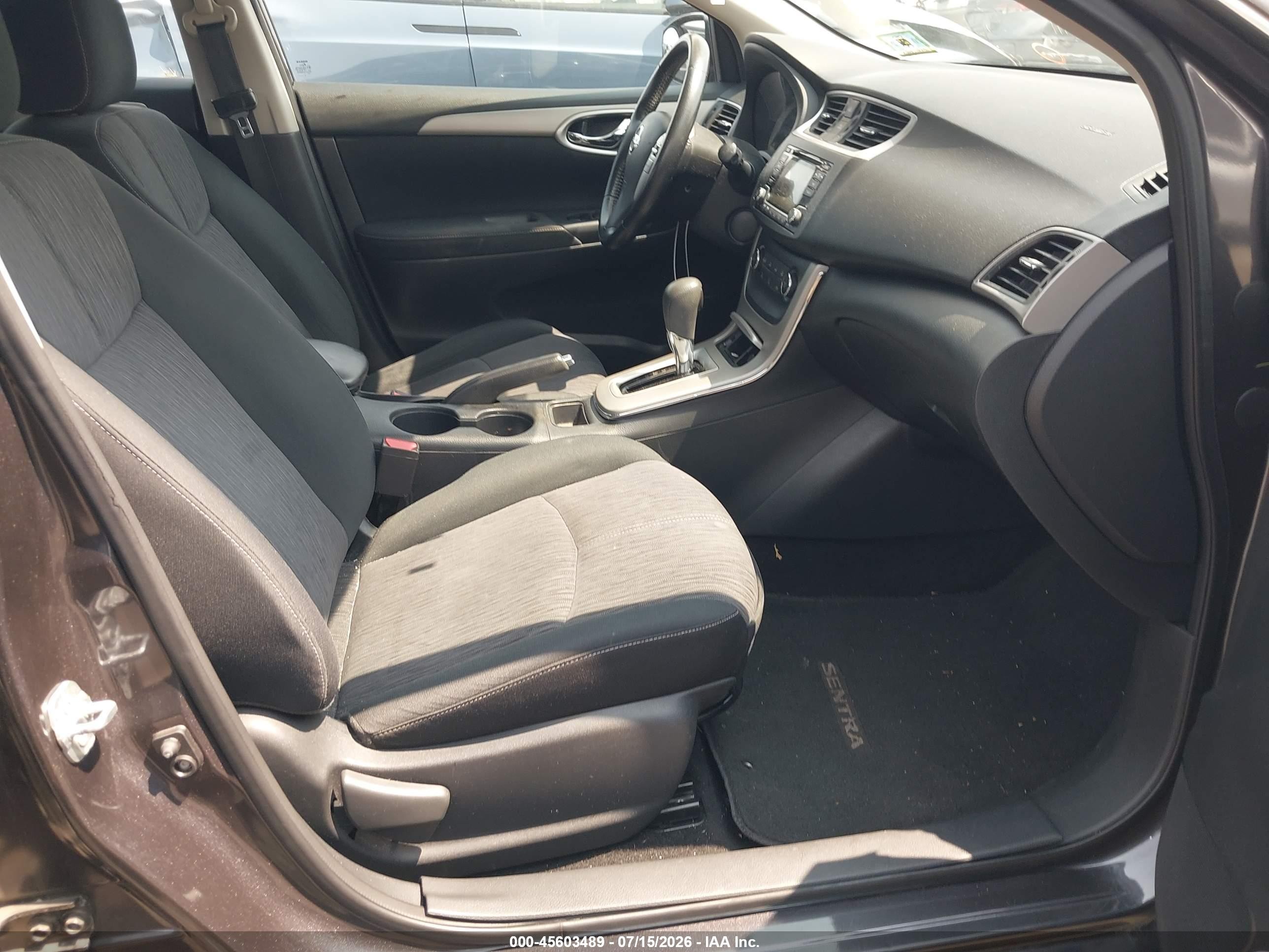 2015 Nissan Sentra Sv Gray vin: 3N1AB7AP8FL683325