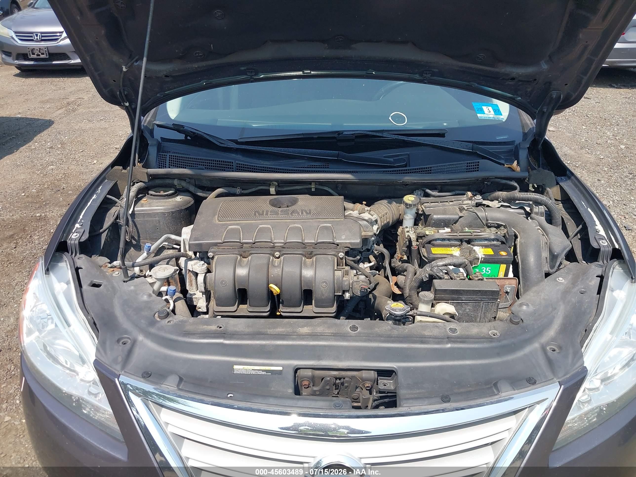 2015 Nissan Sentra Sv Gray vin: 3N1AB7AP8FL683325