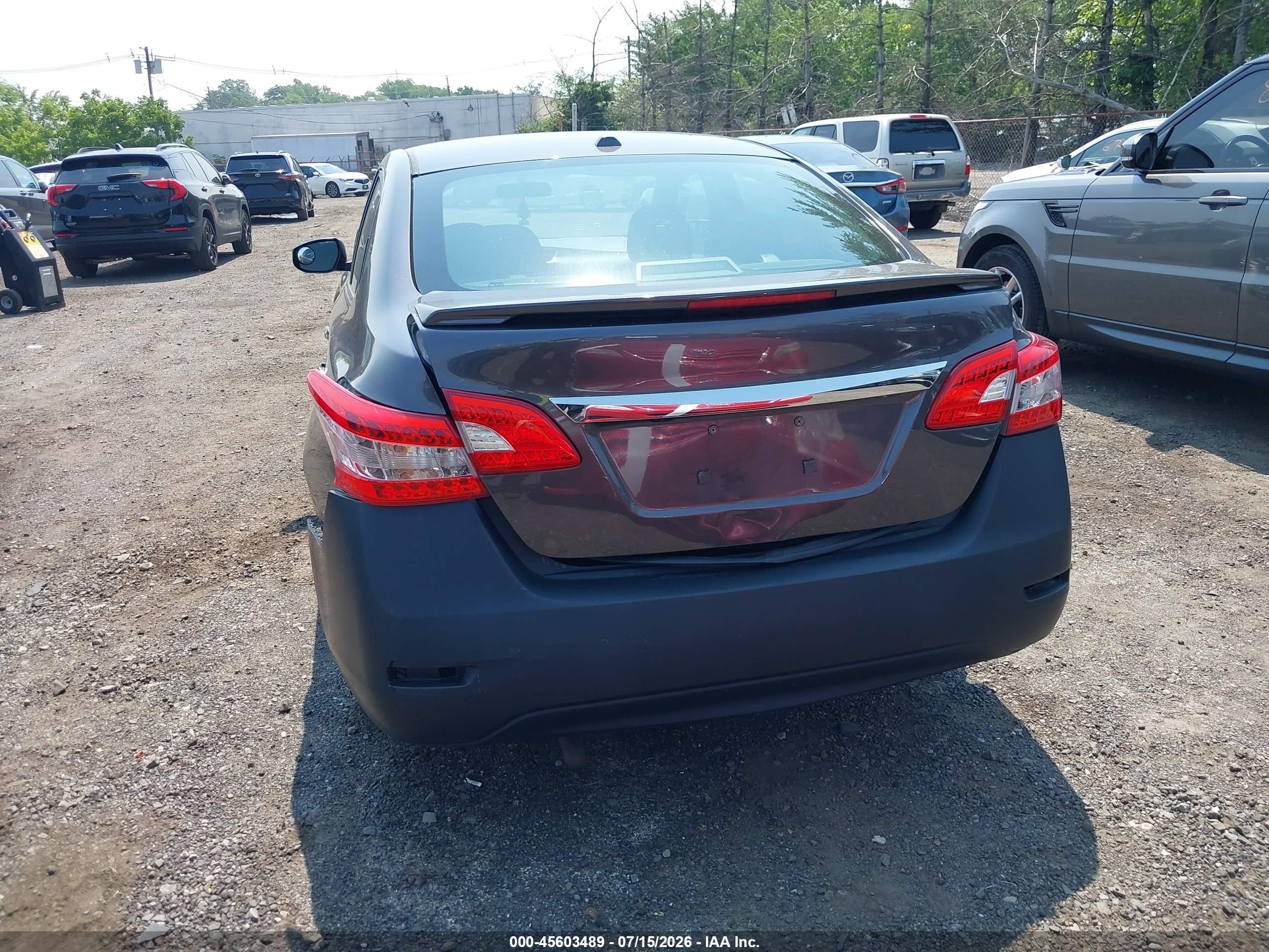 2015 Nissan Sentra Sv Gray vin: 3N1AB7AP8FL683325
