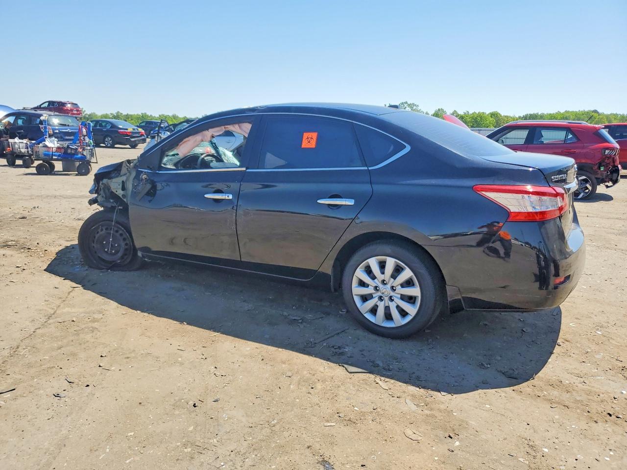 2015 Nissan Sentra Sv Black vin: 3N1AB7AP8FL691263