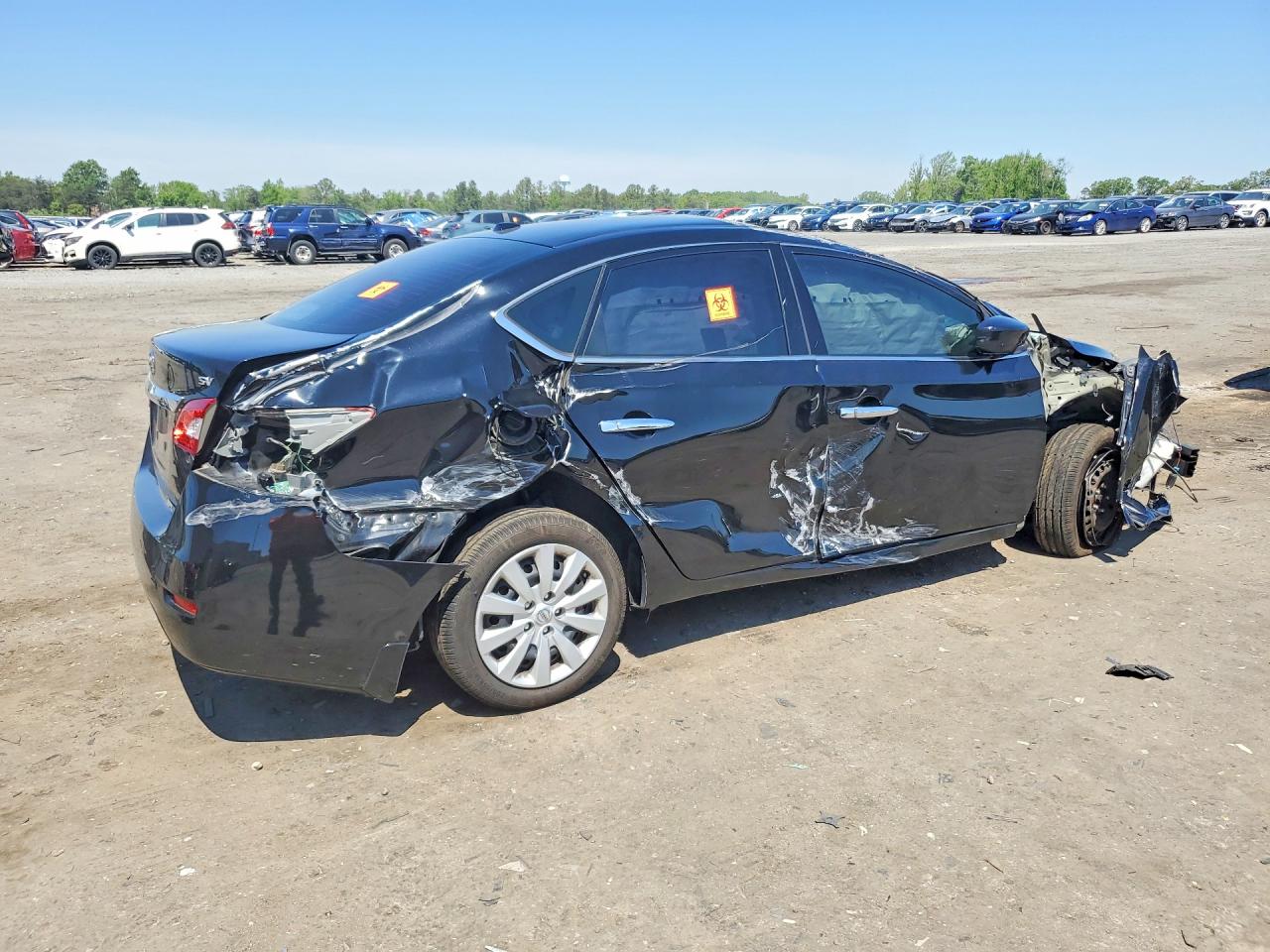 2015 Nissan Sentra Sv Black vin: 3N1AB7AP8FL691263