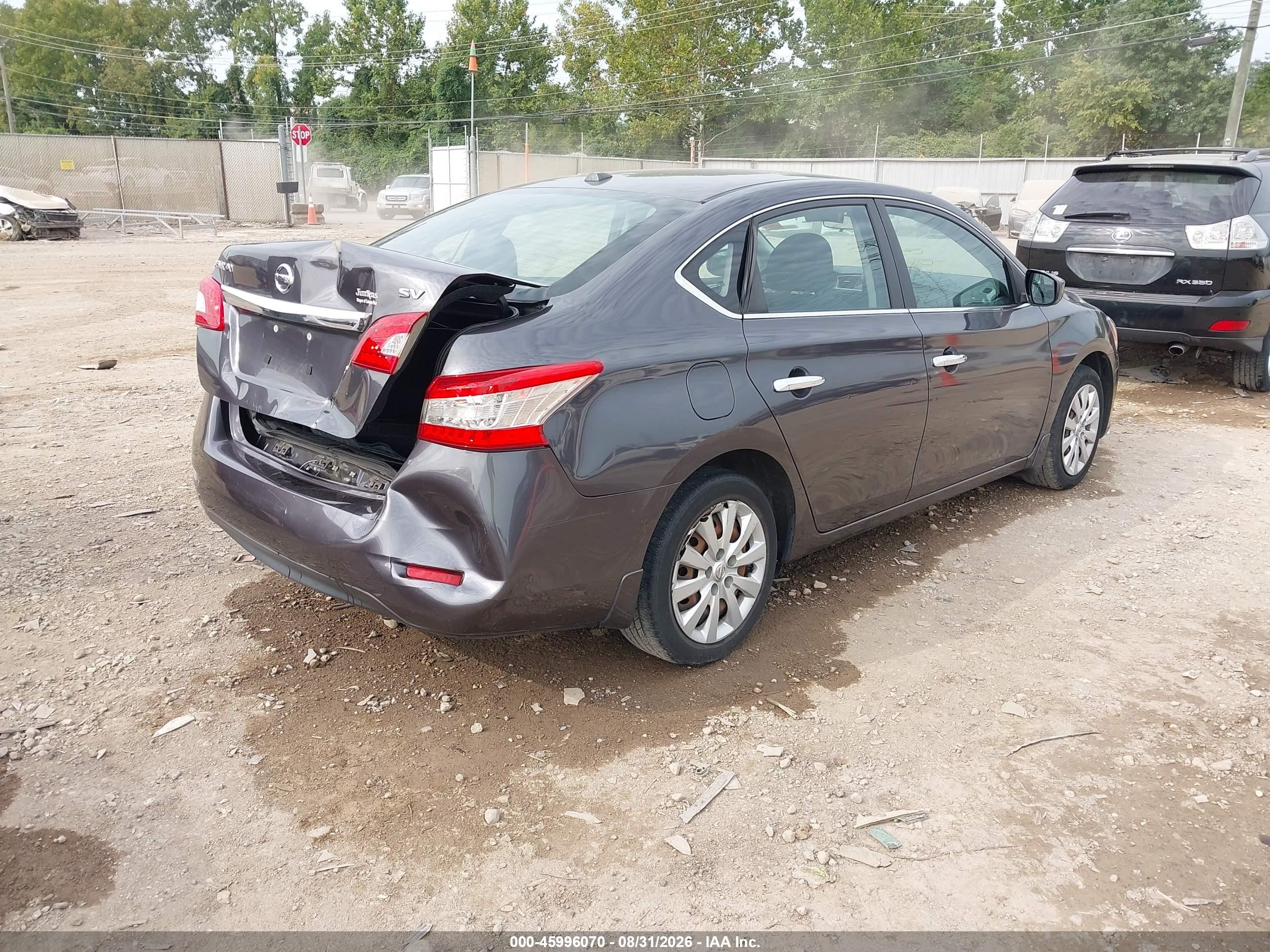 2015 Nissan Sentra Sv Gray vin: 3N1AB7AP8FL692901