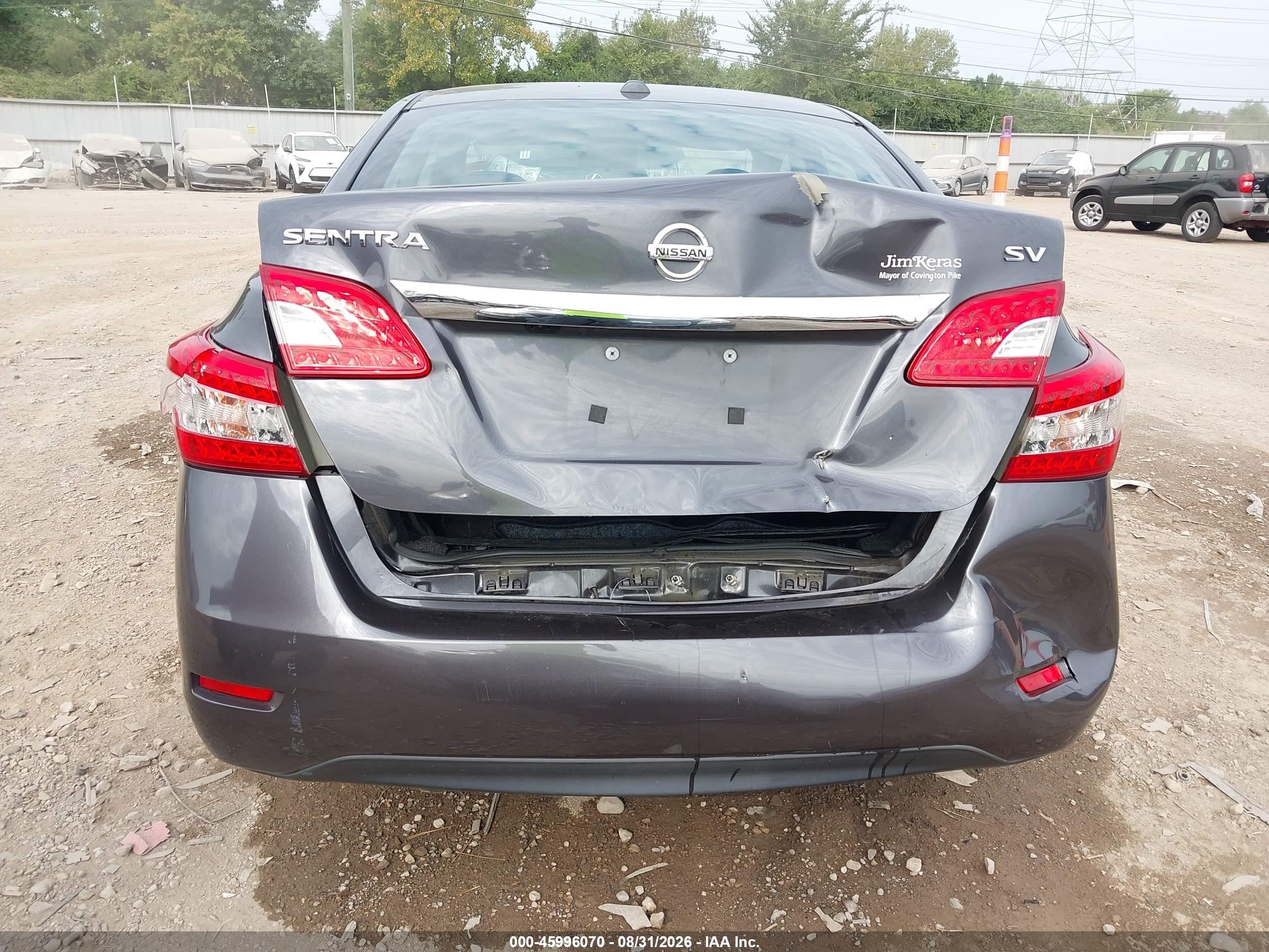 2015 Nissan Sentra Sv Gray vin: 3N1AB7AP8FL692901