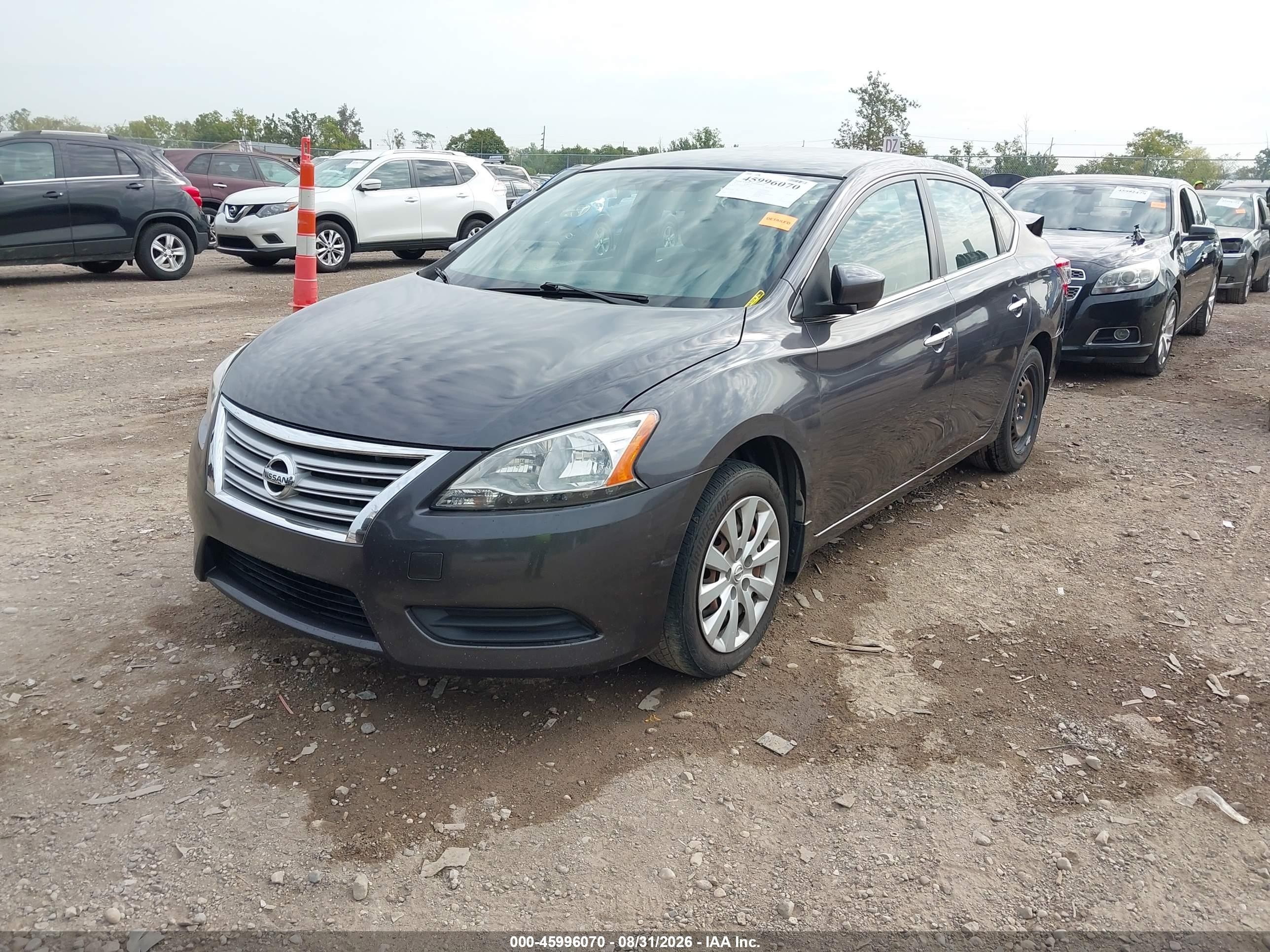 2015 Nissan Sentra Sv Gray vin: 3N1AB7AP8FL692901