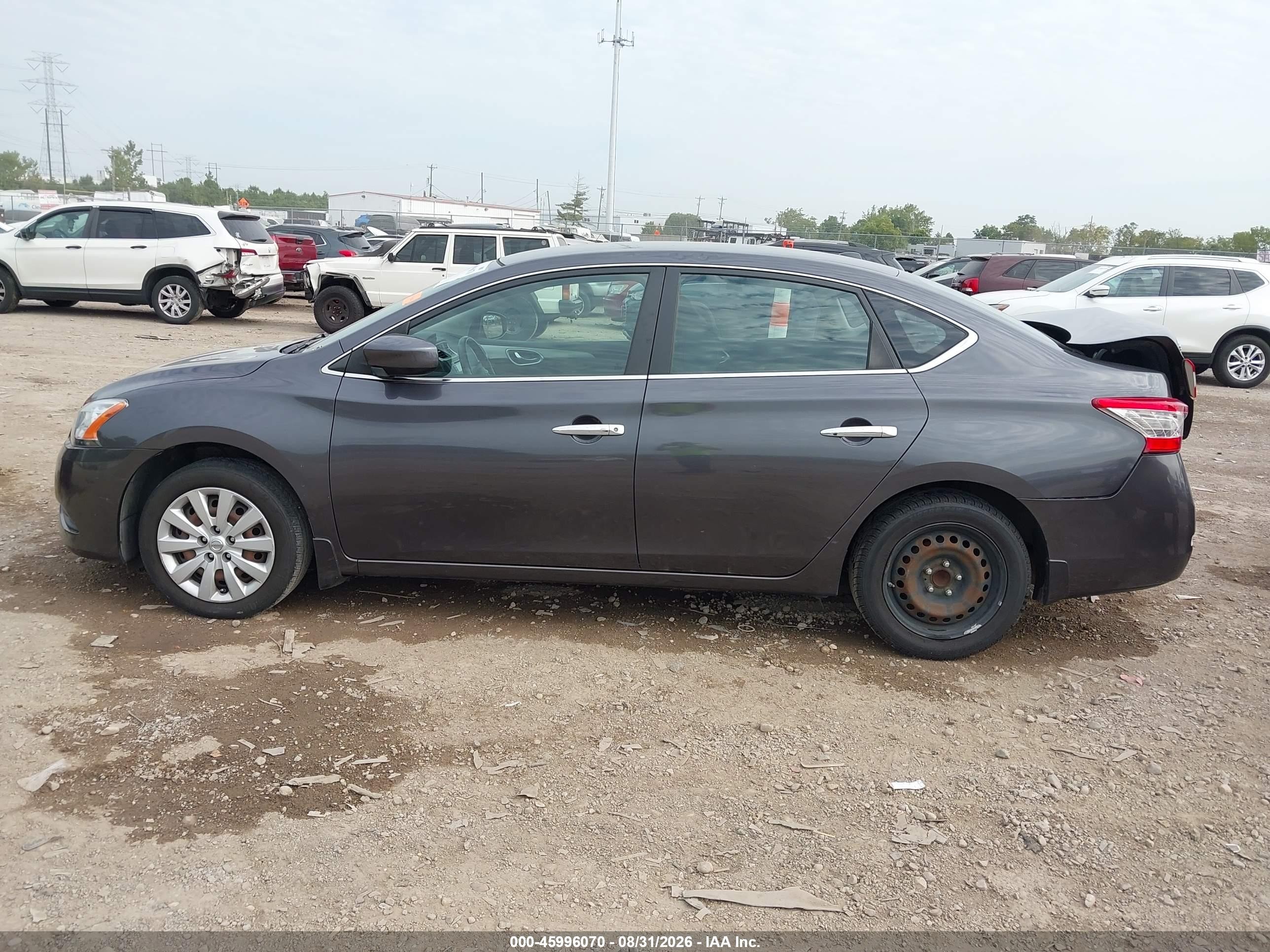 2015 Nissan Sentra Sv Gray vin: 3N1AB7AP8FL692901