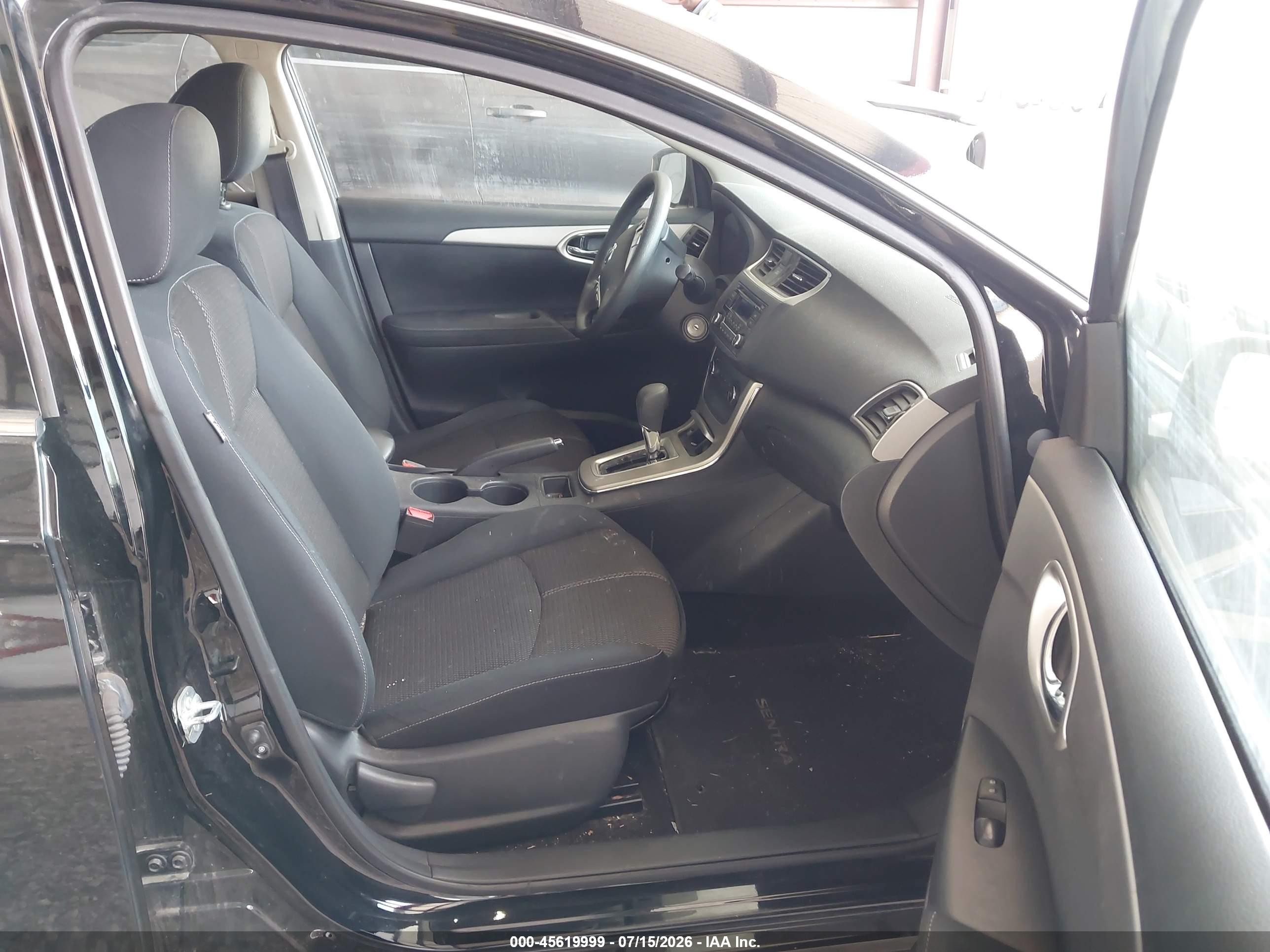 2015 Nissan Sentra S Black vin: 3N1AB7AP8FY224461