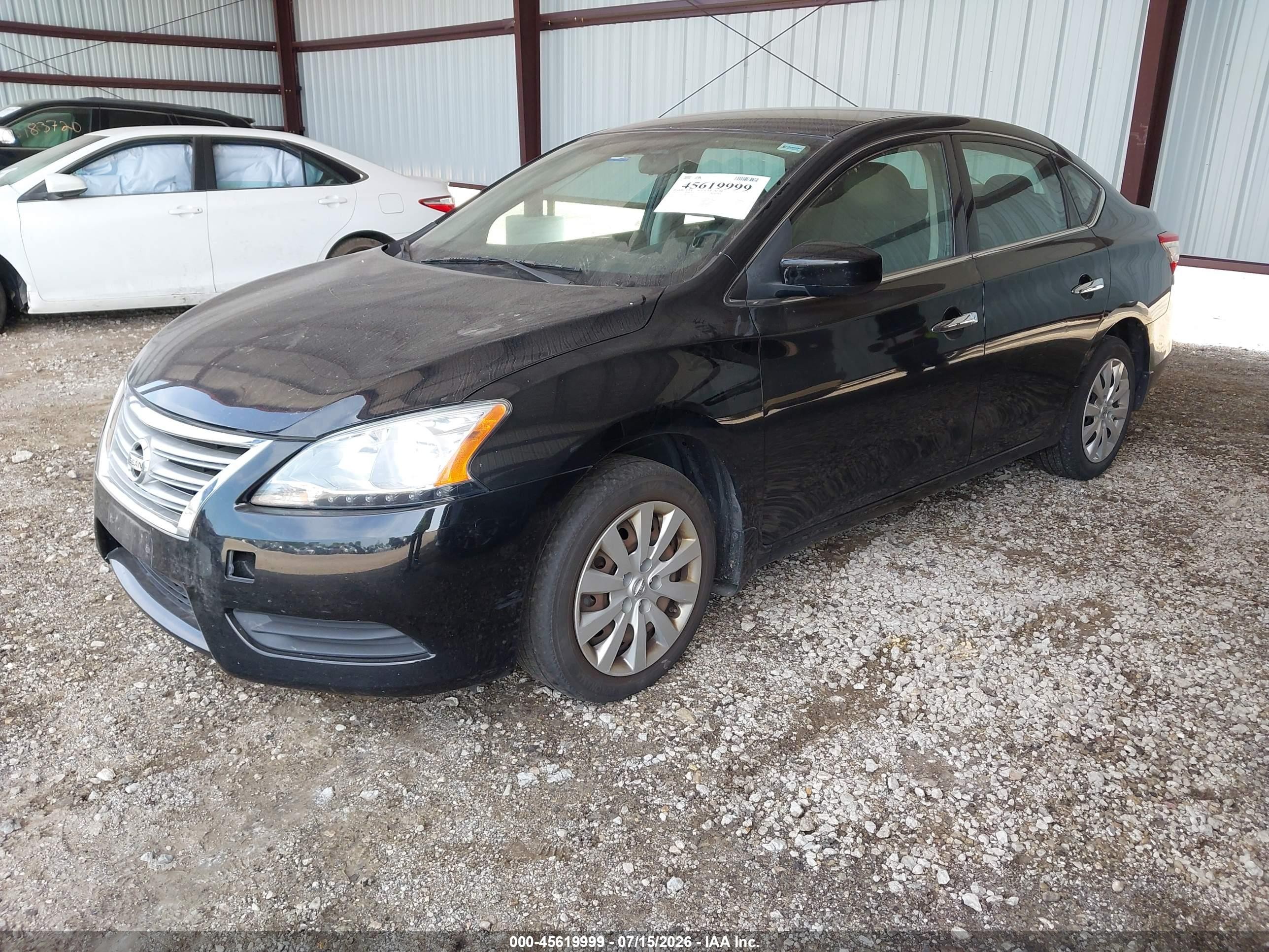 2015 Nissan Sentra S Black vin: 3N1AB7AP8FY224461