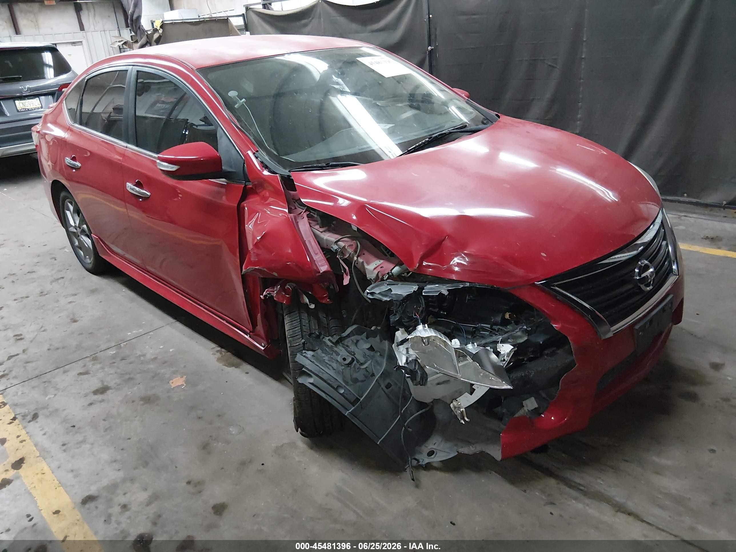 2015 Nissan Sentra Sr Red vin: 3N1AB7AP8FY240434