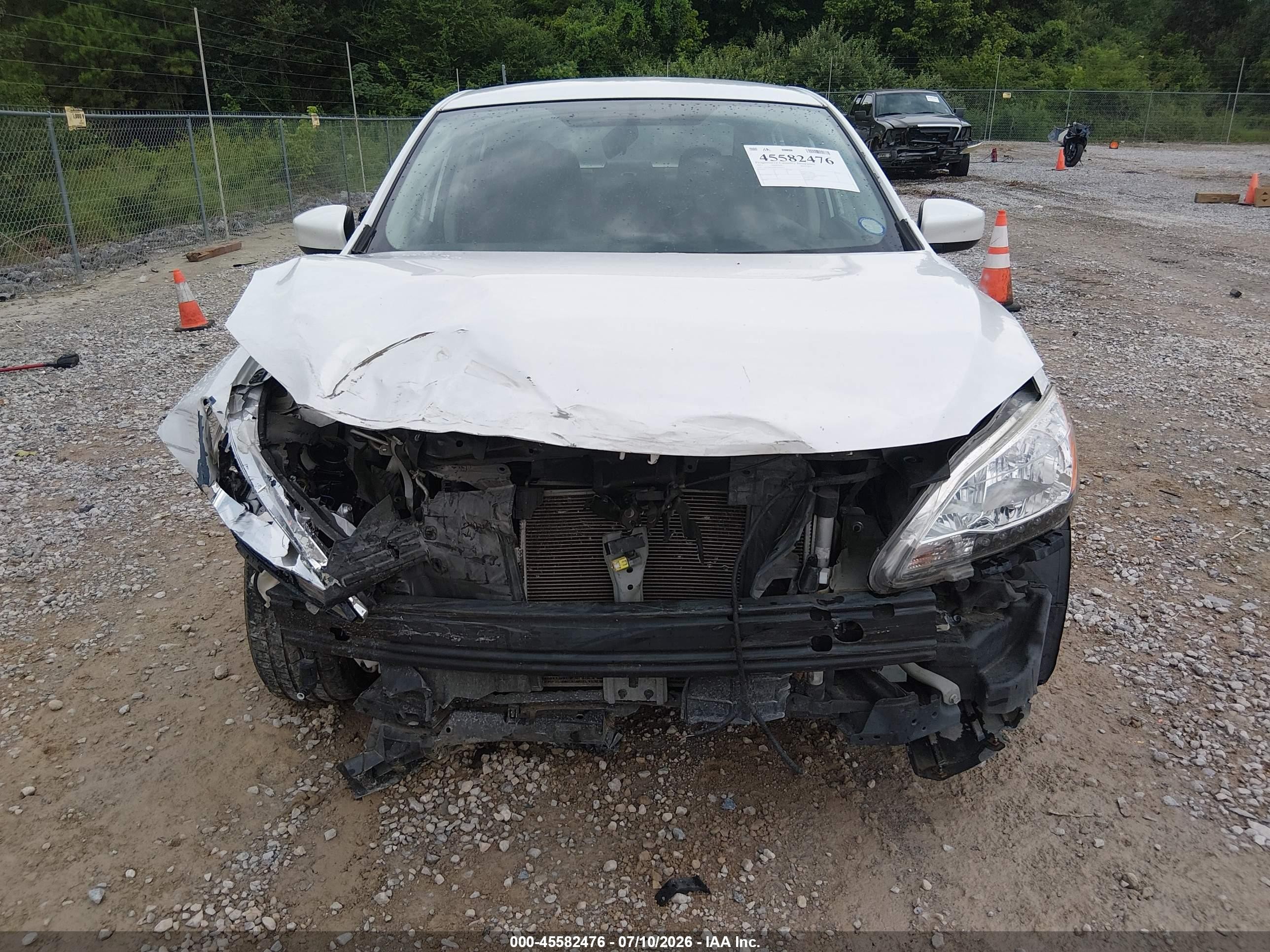 2015 Nissan Sentra Sv White vin: 3N1AB7AP8FY240627