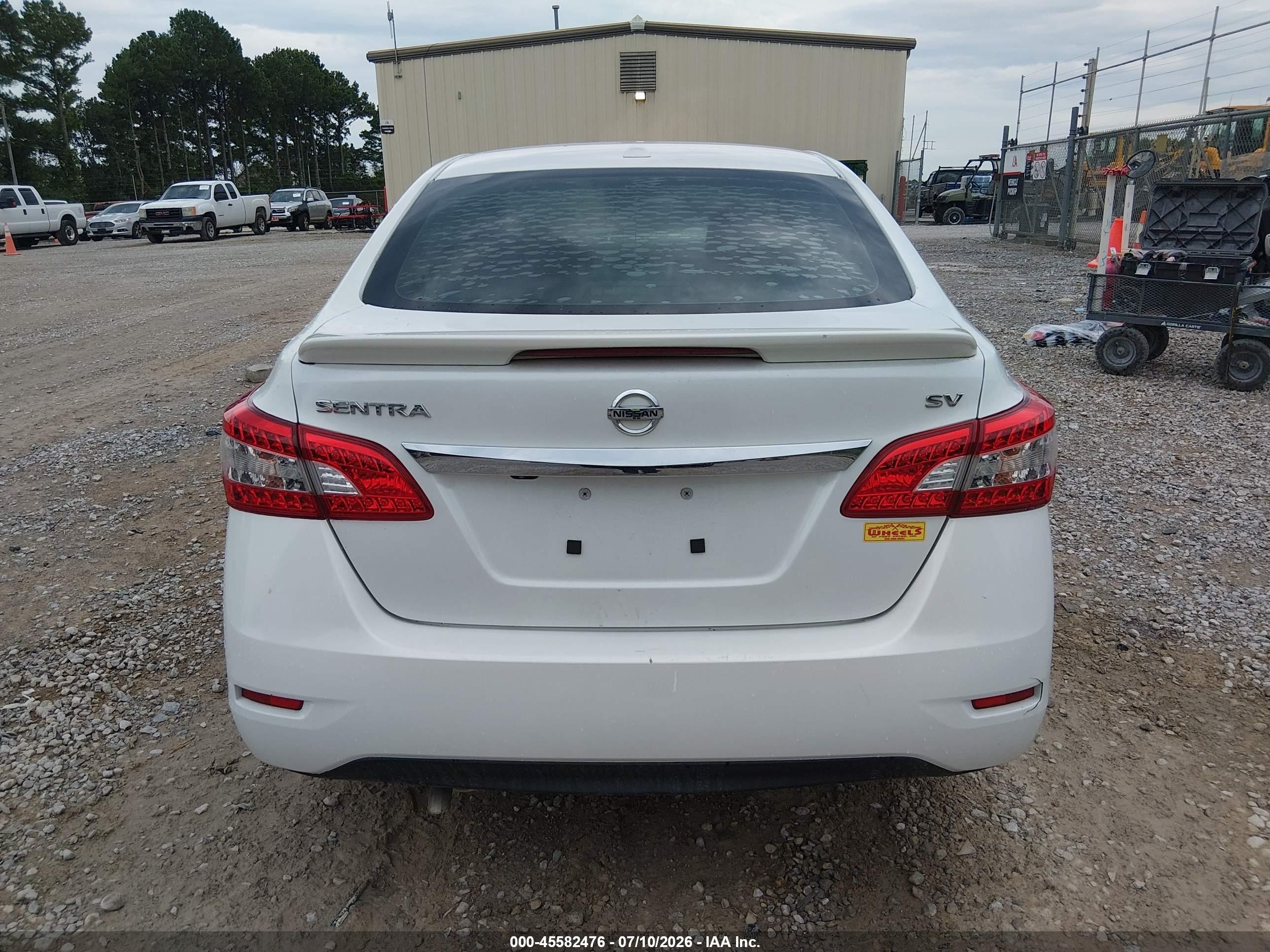 2015 Nissan Sentra Sv White vin: 3N1AB7AP8FY240627