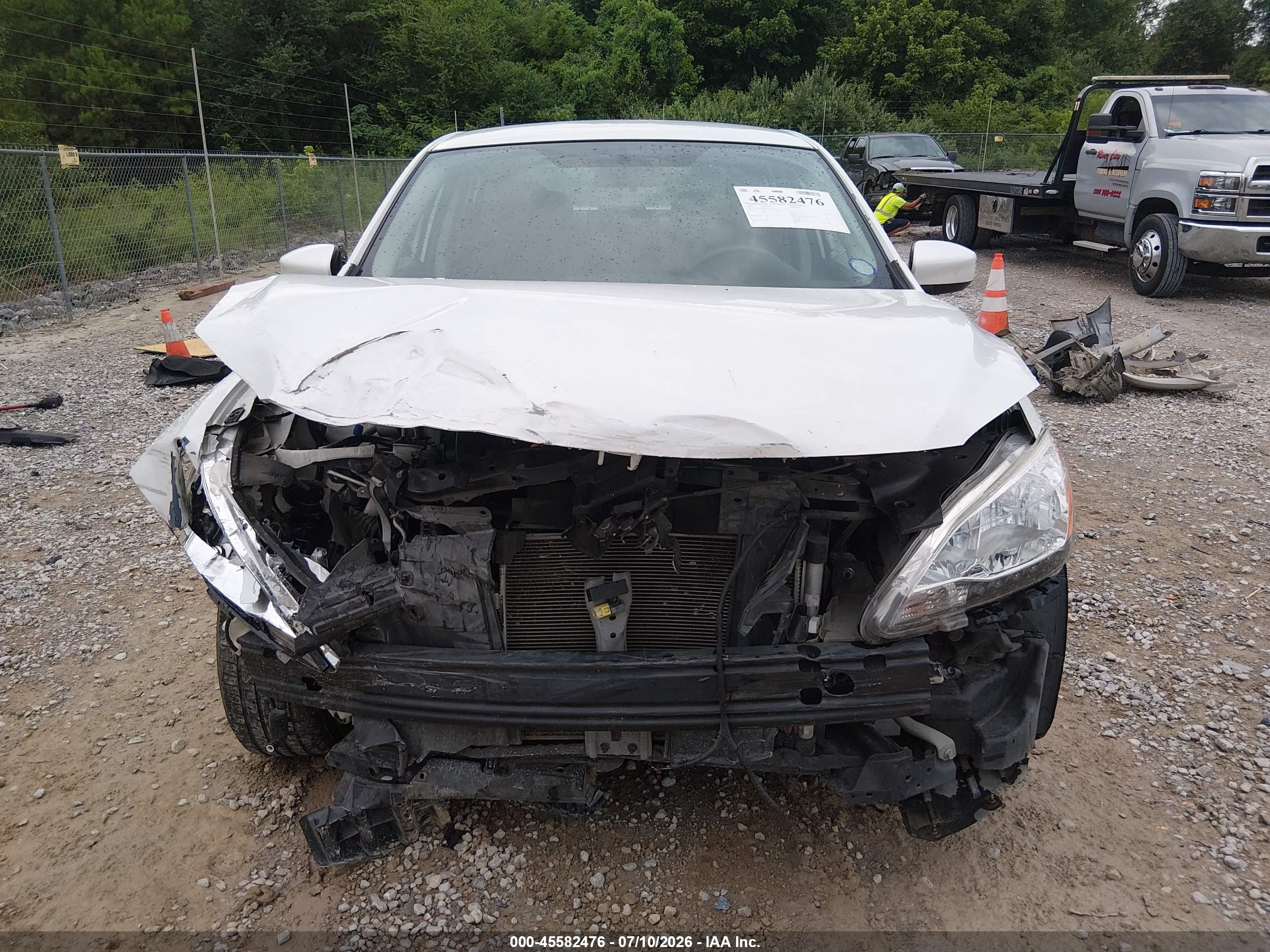 2015 Nissan Sentra Sv White vin: 3N1AB7AP8FY240627
