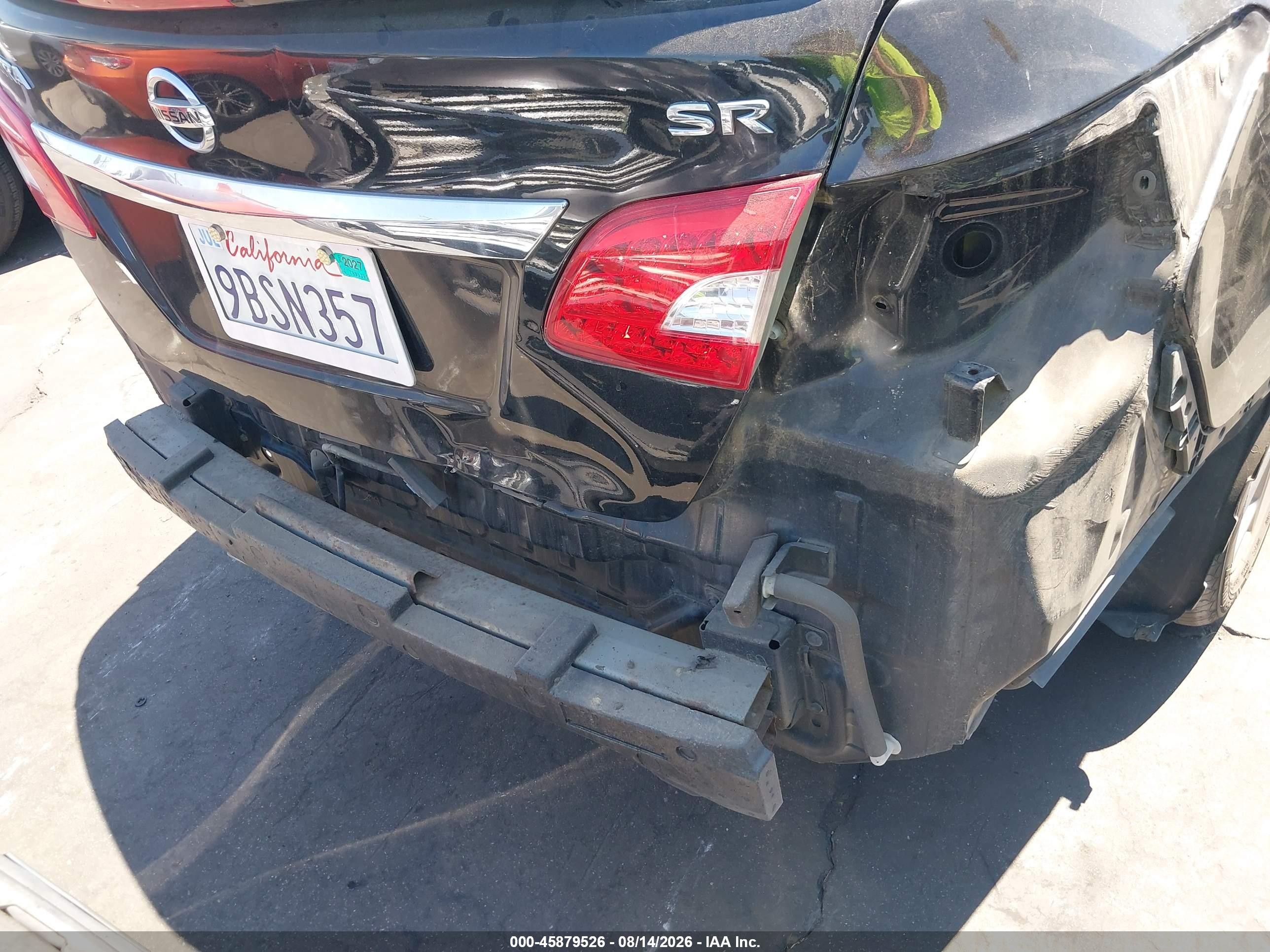 2015 Nissan Sentra Sr Black vin: 3N1AB7AP8FY247450
