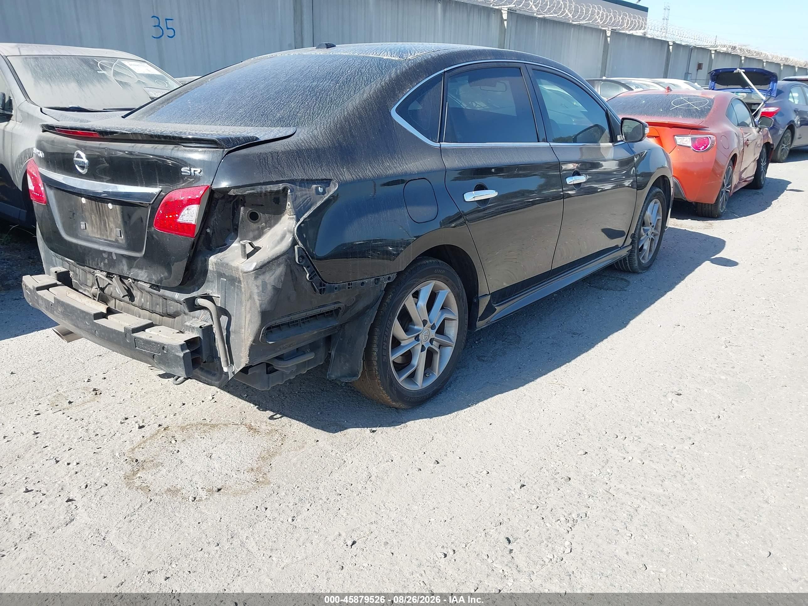 2015 Nissan Sentra Sr Black vin: 3N1AB7AP8FY247450
