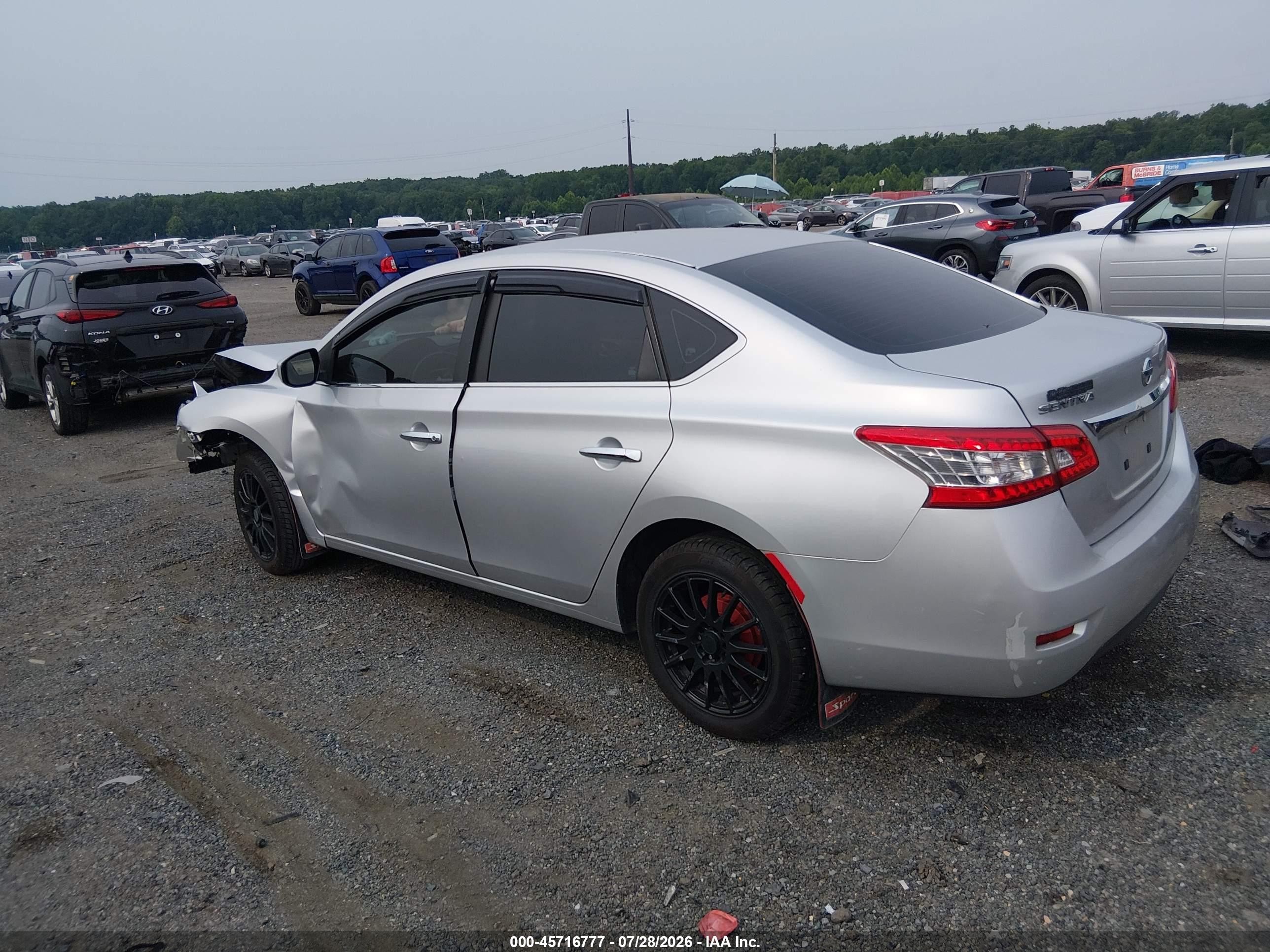 2015 Nissan Sentra Fe+ S/s/sl/sr/sv Silver vin: 3N1AB7AP8FY249179
