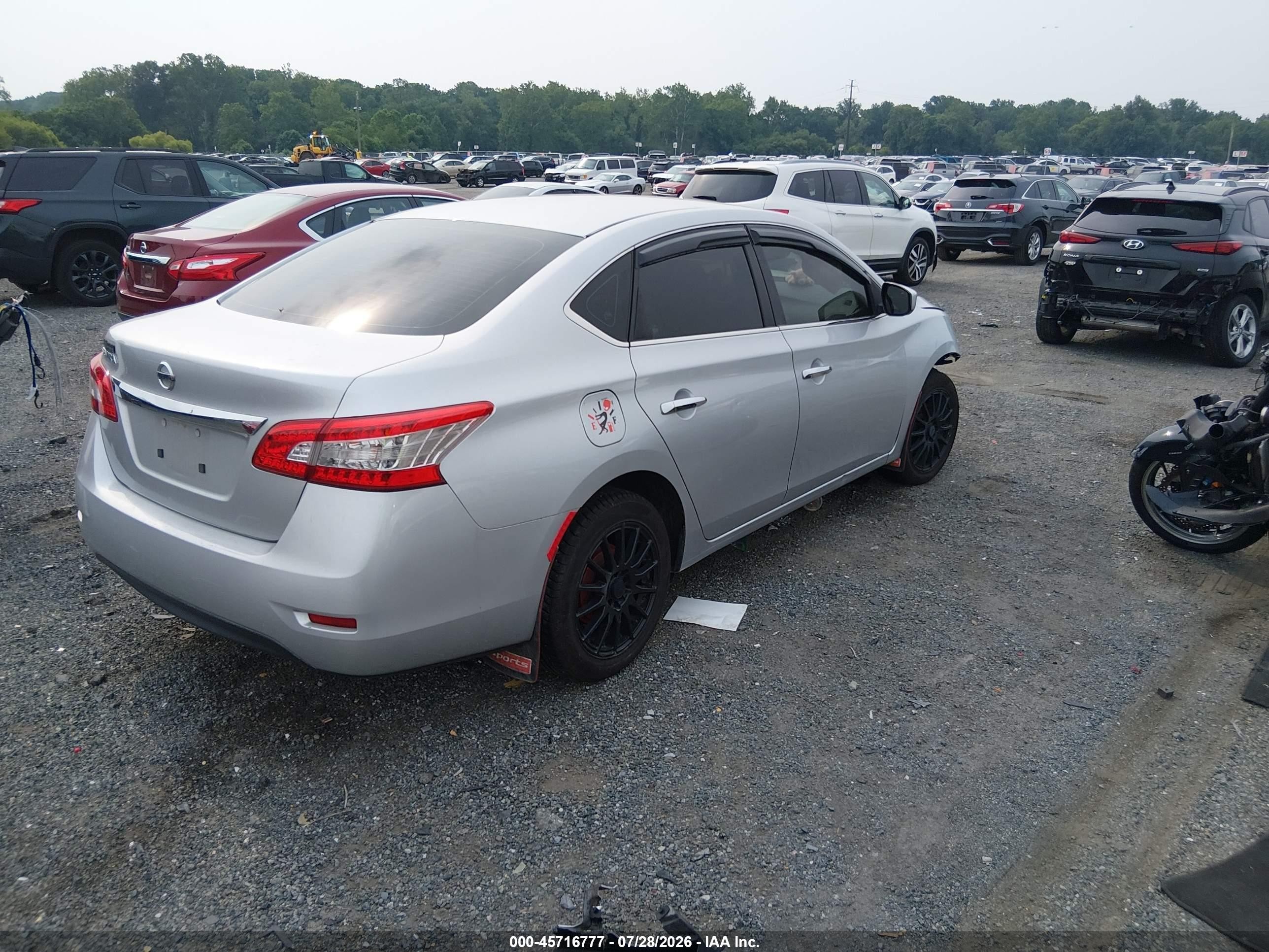 2015 Nissan Sentra Fe+ S/s/sl/sr/sv Silver vin: 3N1AB7AP8FY249179