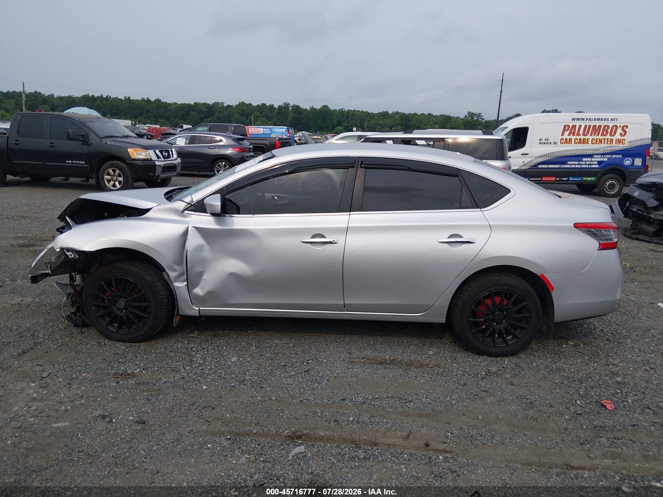 2015 Nissan Sentra Fe+ S/s/sl/sr/sv Silver vin: 3N1AB7AP8FY249179