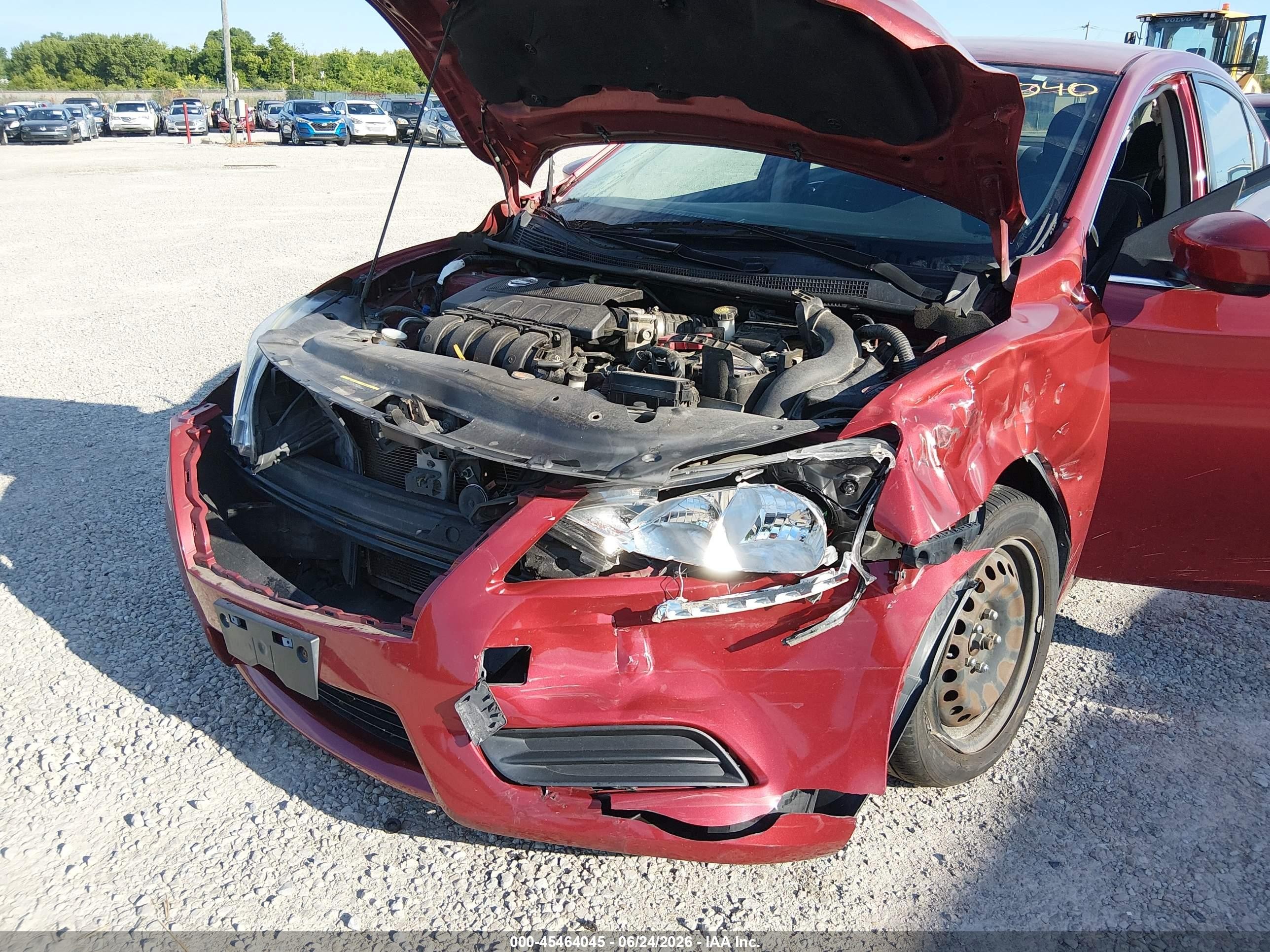 2015 Nissan Sentra Fe+ S/s/sl/sr/sv Red vin: 3N1AB7AP8FY253040