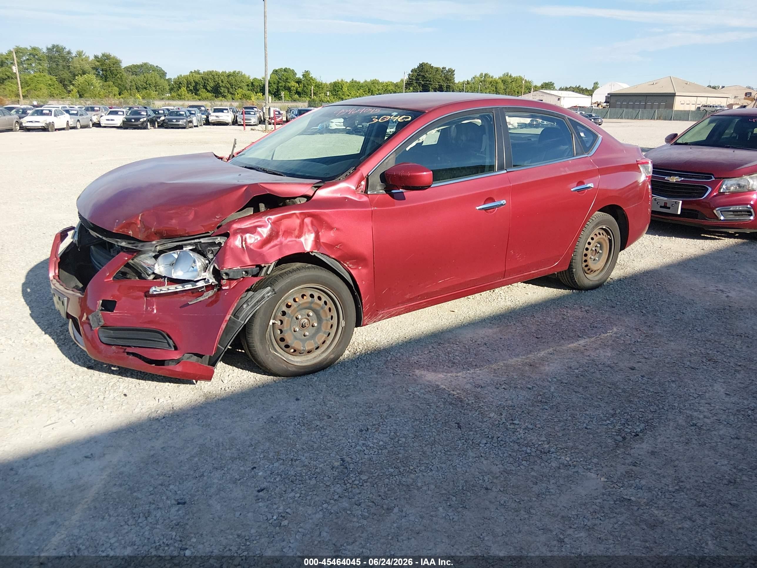 2015 Nissan Sentra Fe+ S/s/sl/sr/sv Red vin: 3N1AB7AP8FY253040