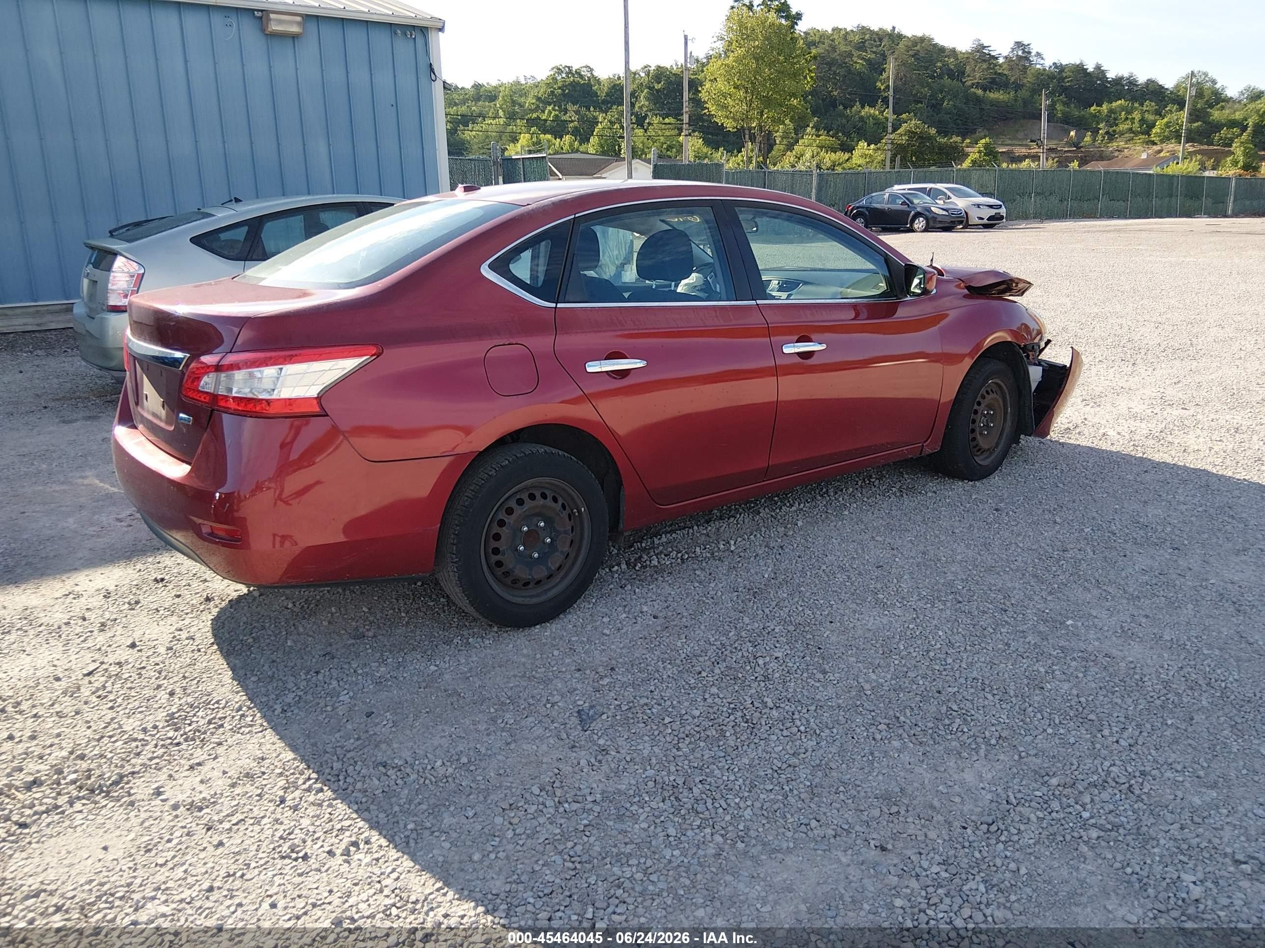 2015 Nissan Sentra Fe+ S/s/sl/sr/sv Red vin: 3N1AB7AP8FY253040